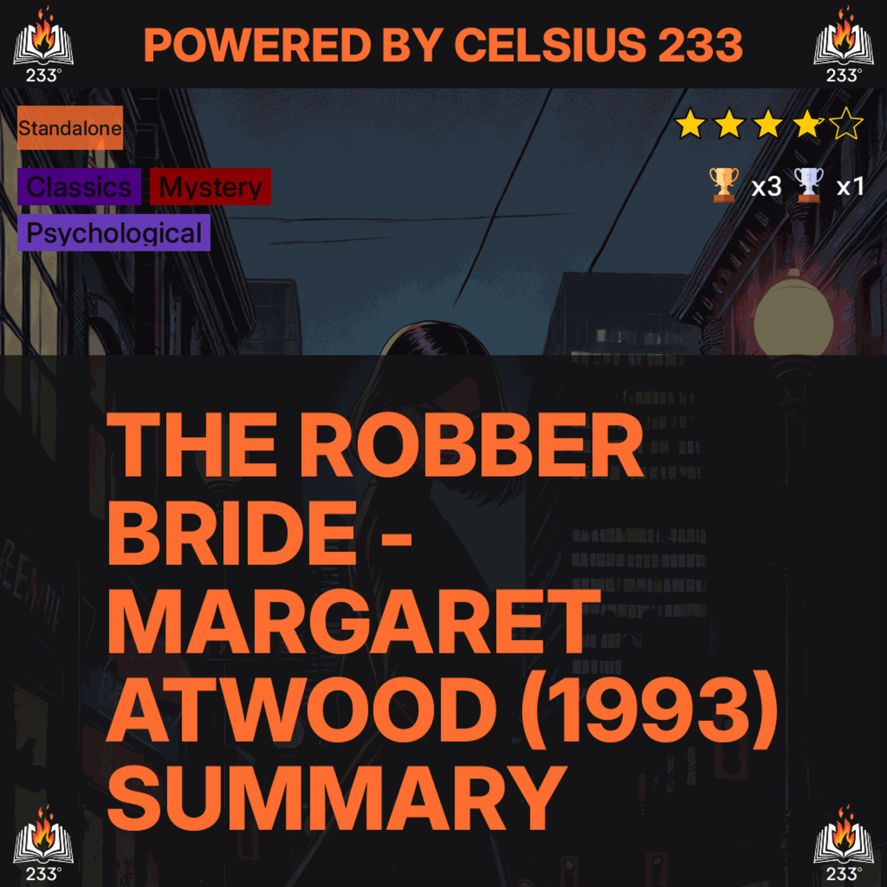 The Robber Bride - Margaret Atwood (1993) Summary - 3.83 ⭐️