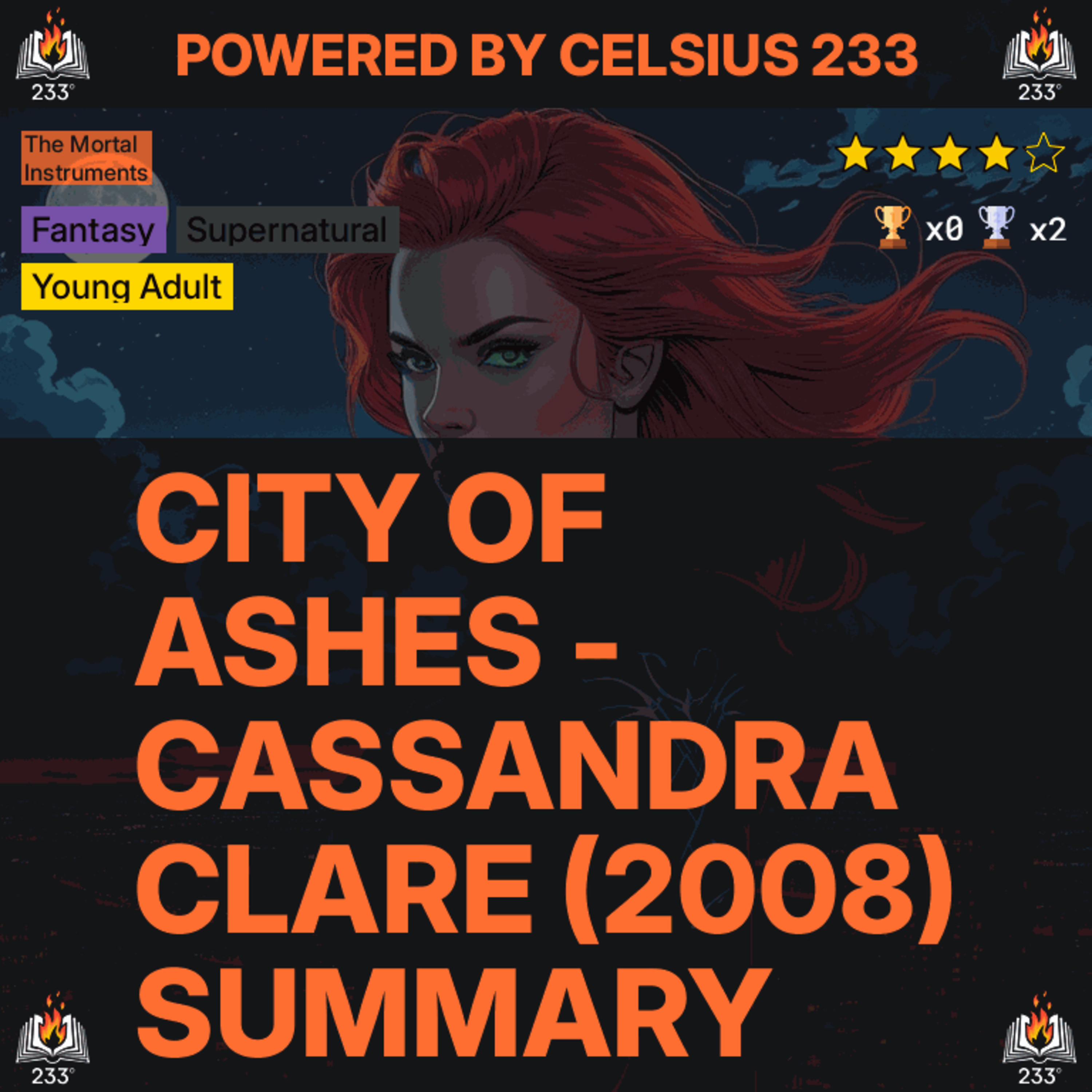 City of Ashes - Cassandra Clare (2008) Summary (The Mortal Instruments - 2) - 4.11 ⭐️