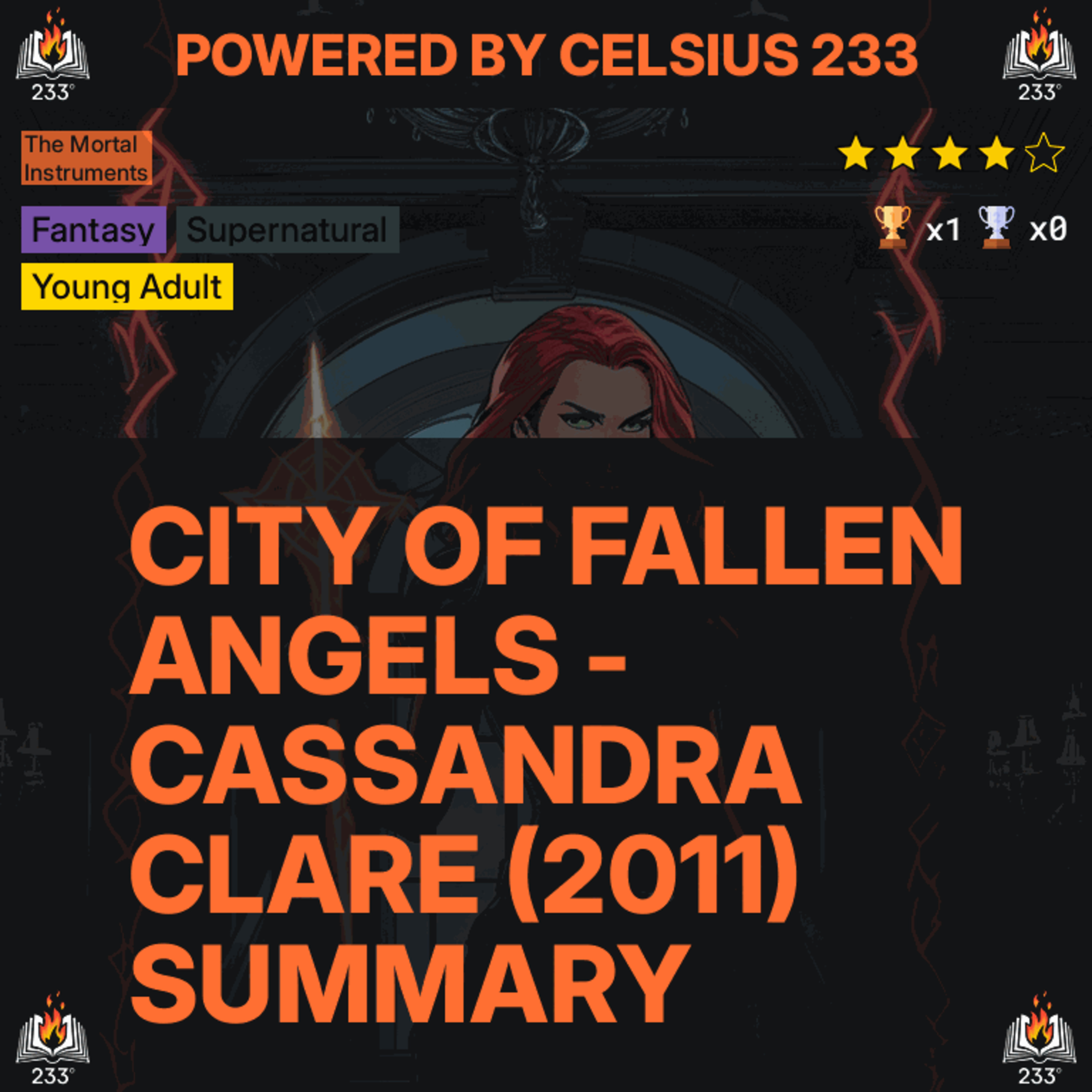 City of Fallen Angels - Cassandra Clare (2011) Summary (The Mortal Instruments - 4) - 4.07 ⭐️