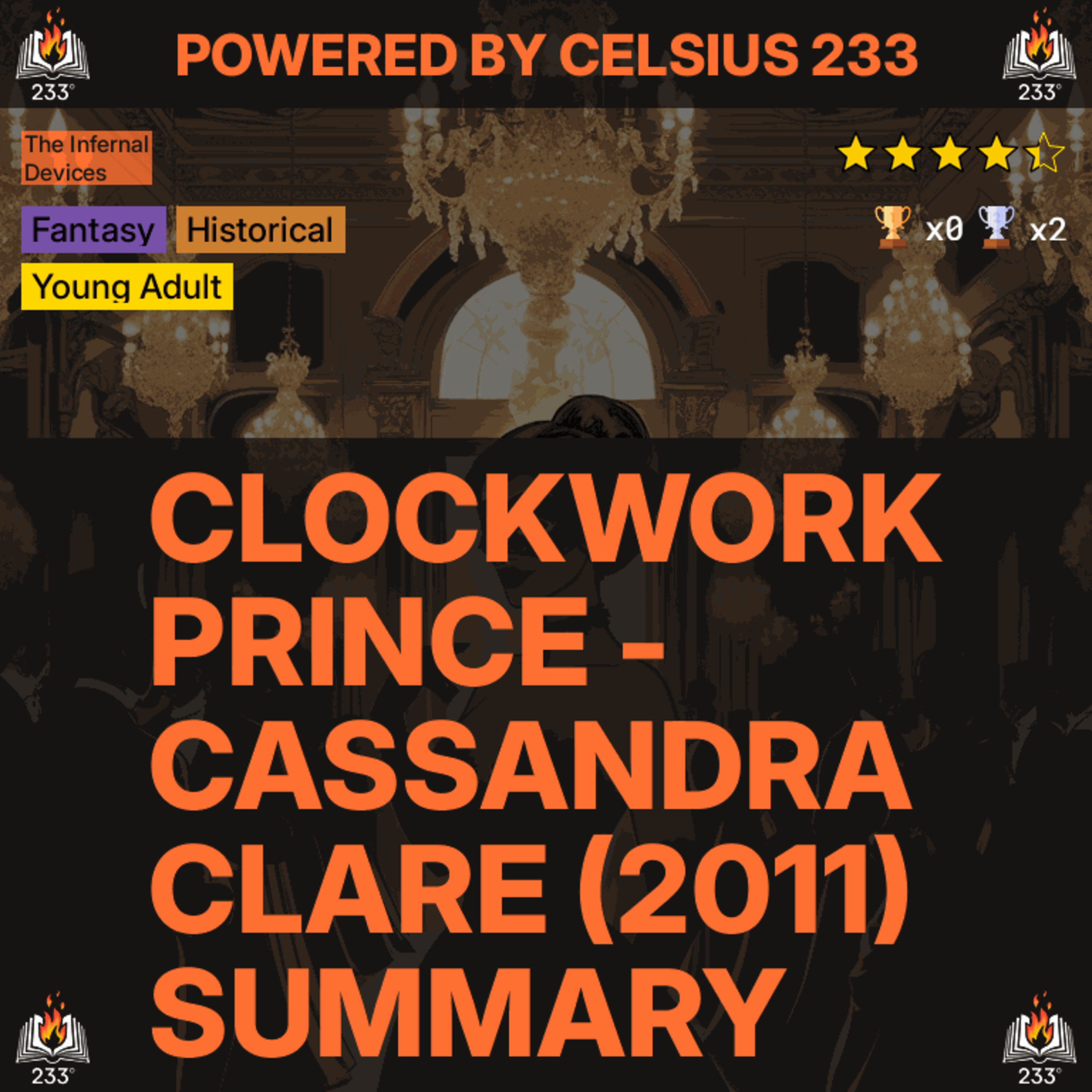 Clockwork Prince - Cassandra Clare (2011) Summary (The Infernal Devices - 2) - 4.42 ⭐️