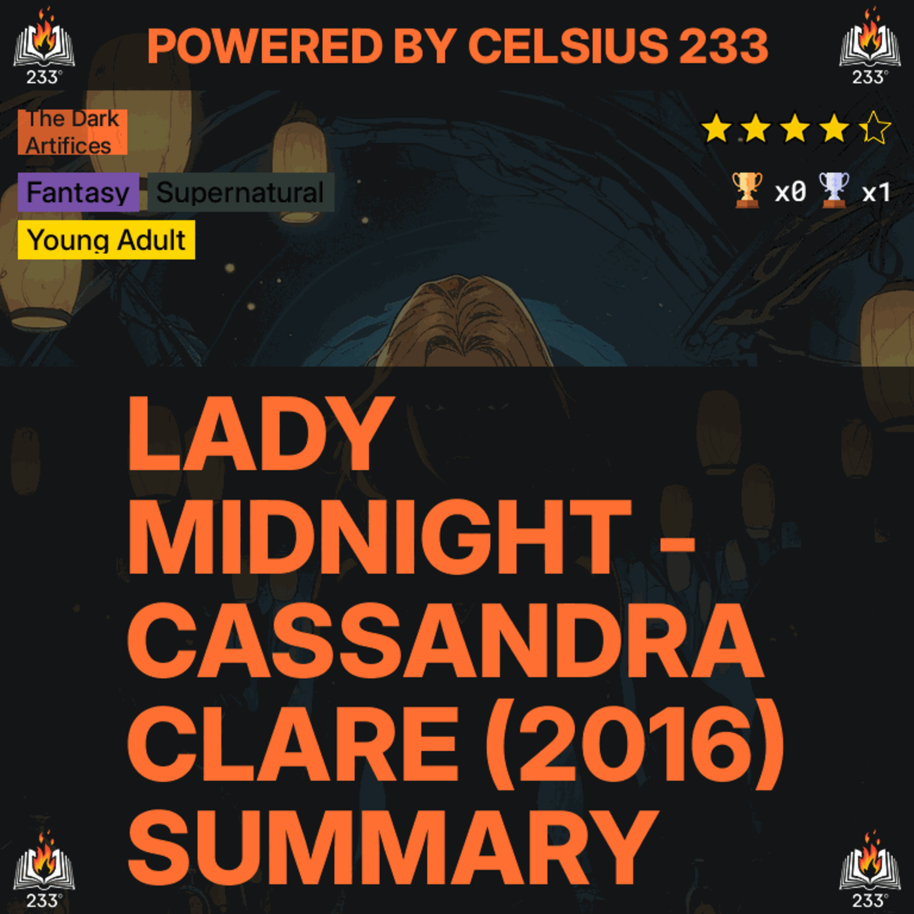 Lady Midnight - Cassandra Clare (2016) Summary (The Dark Artifices - 1) - 4.36 ⭐️
