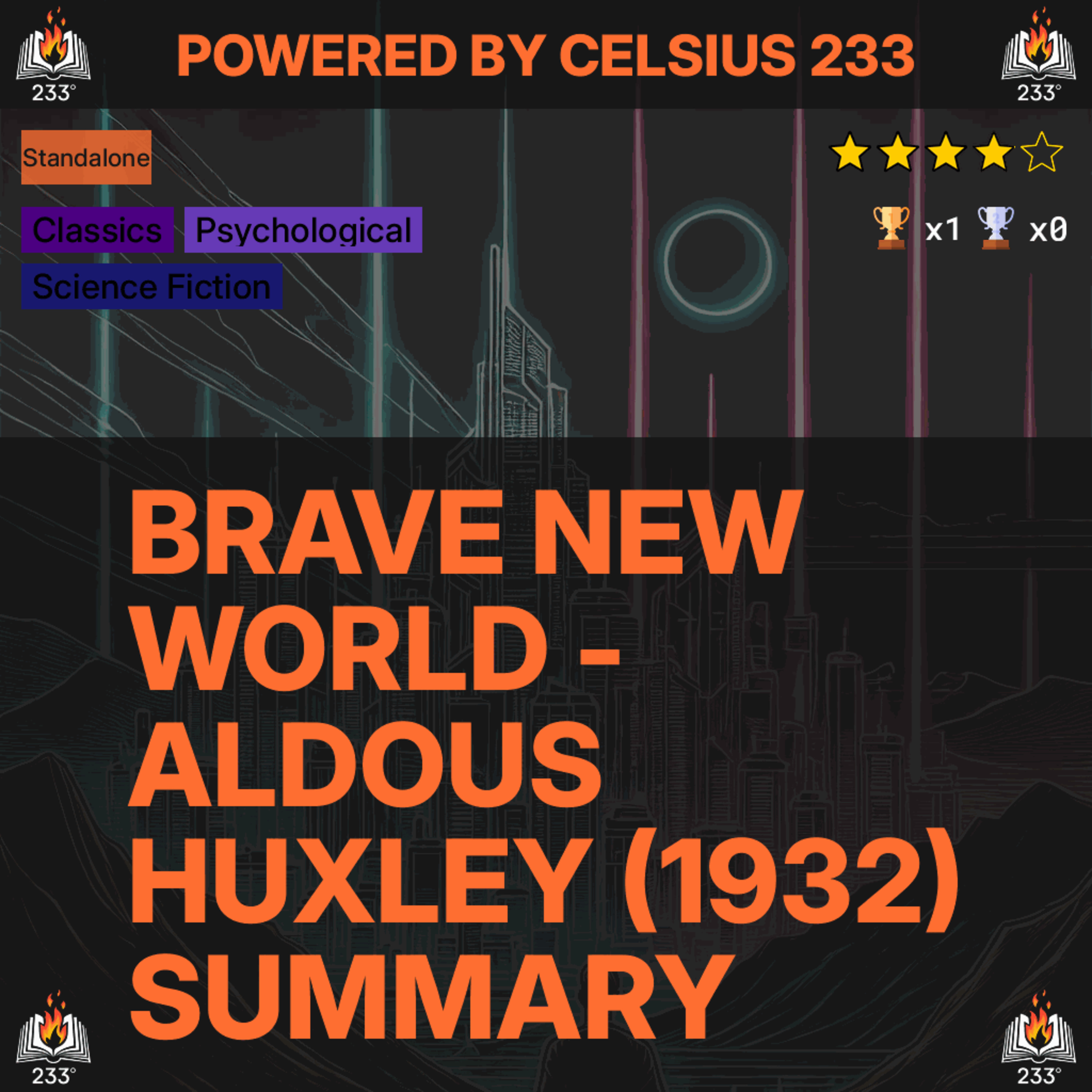 Brave New World - Aldous Huxley (1932) Summary - 3.99 ⭐️