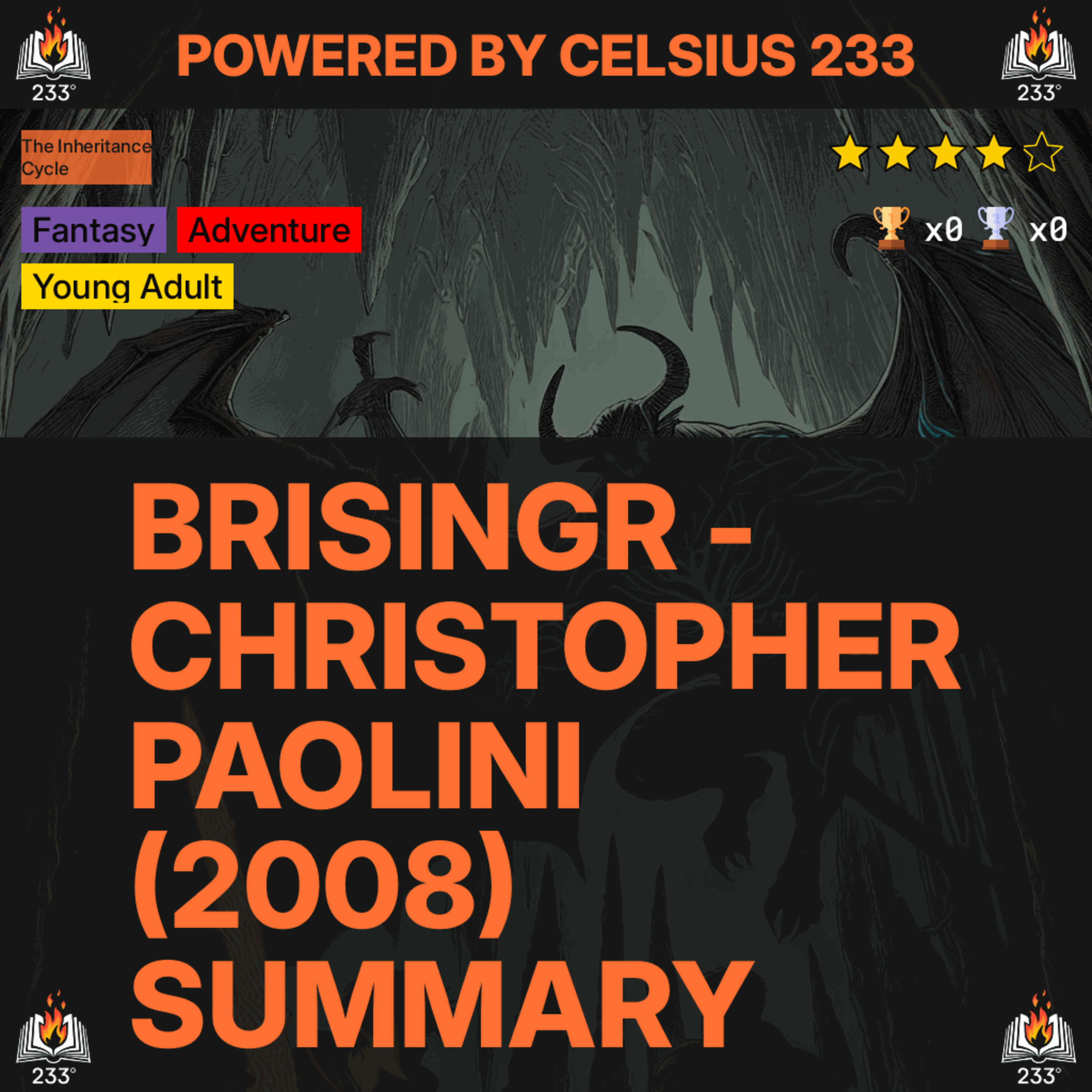 Brisingr - Christopher Paolini (2008) Summary (The Inheritance Cycle - 3) - 4.1 ⭐️ episode artwork