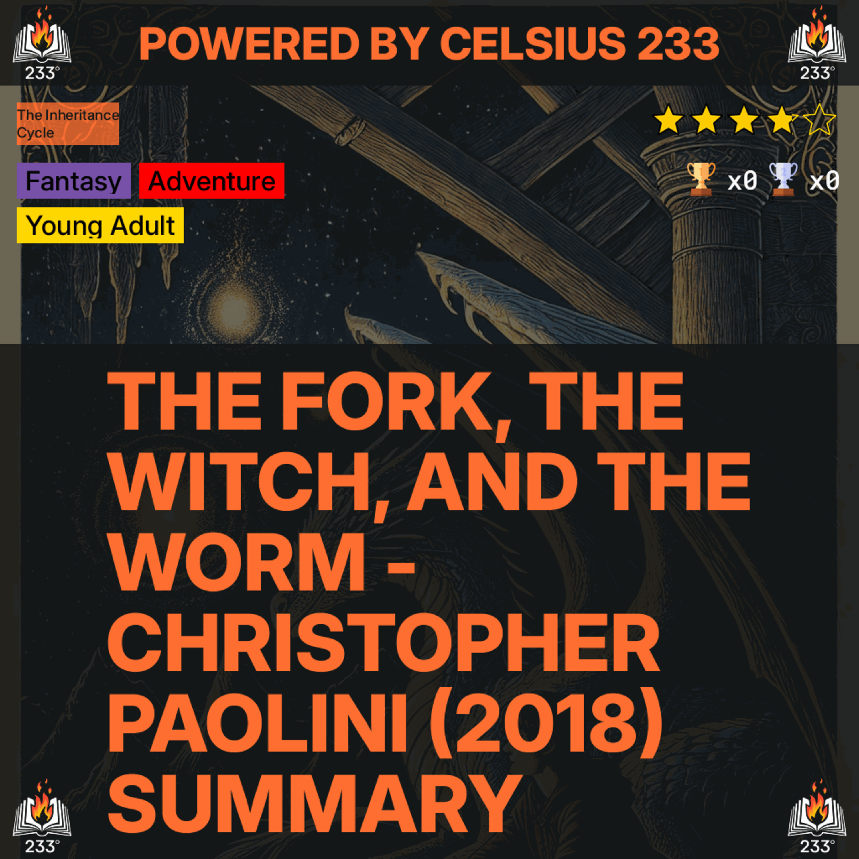 The Fork, the Witch, and the Worm - Christopher Paolini (2018) Summary (The Inheritance Cycle - 4.5) episode artwork