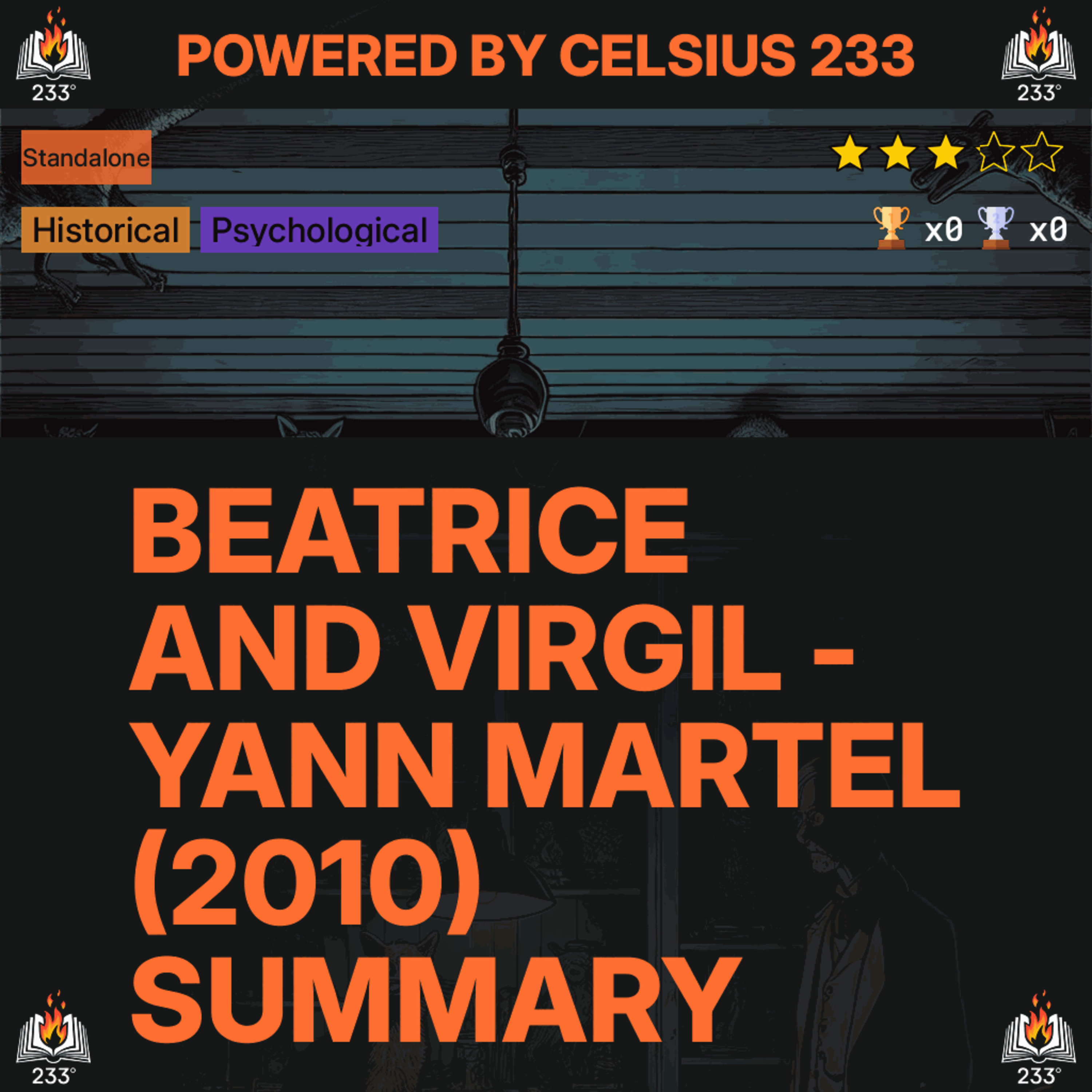 Beatrice and Virgil - Yann Martel (2010) Summary - 3.18 ⭐️
