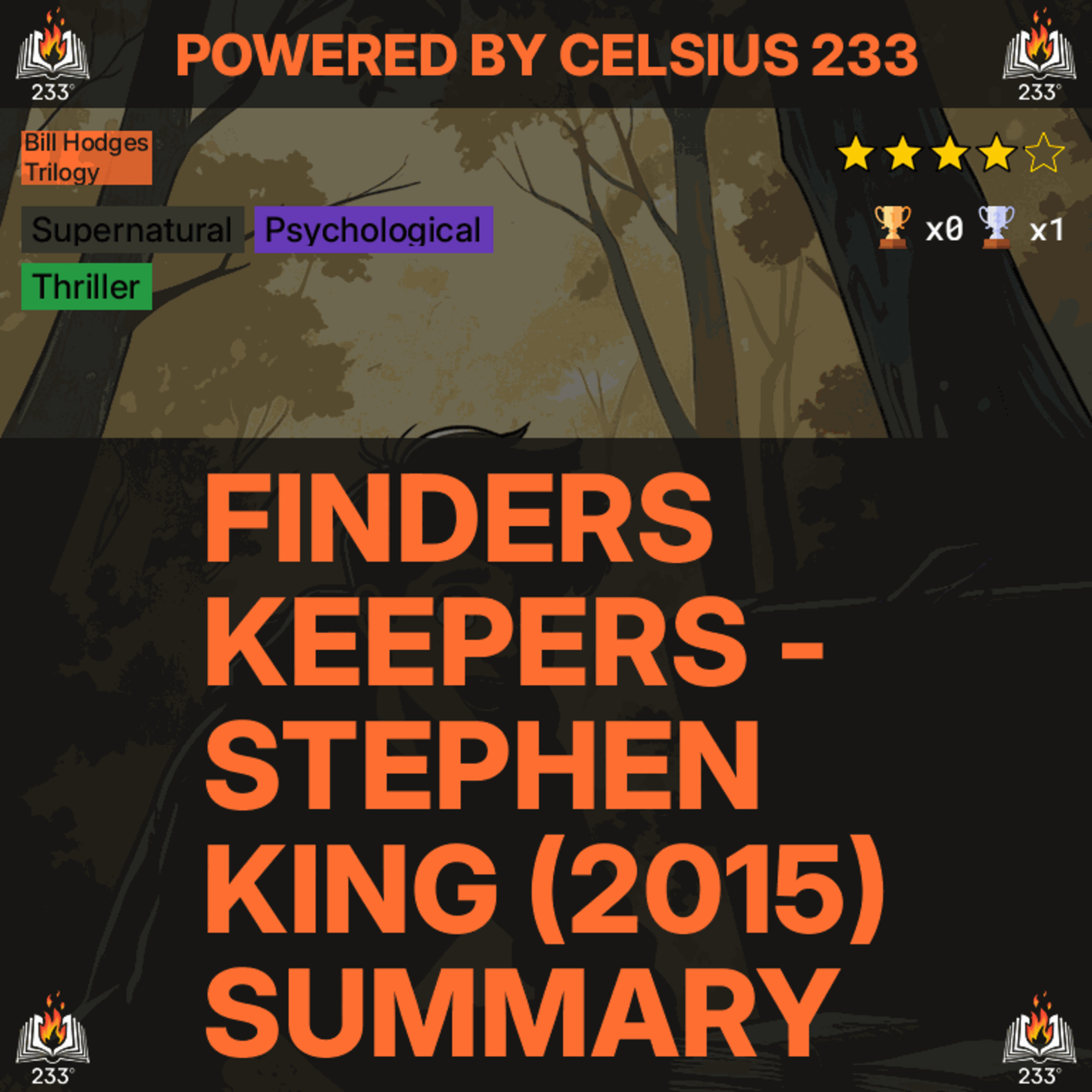 Finders Keepers - Stephen King (2015) Summary (Bill Hodges Trilogy - 2) - 4.07 ⭐️