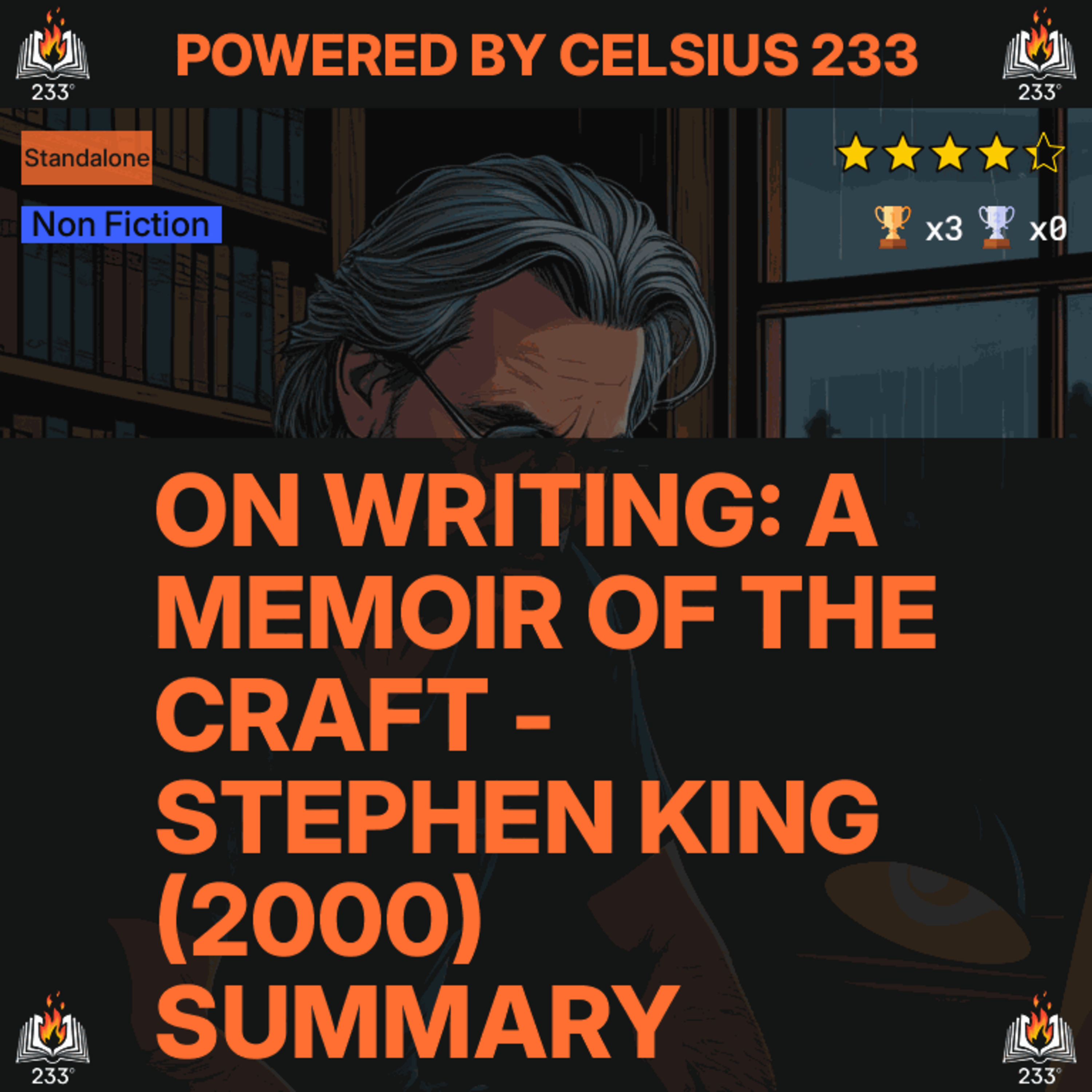 On Writing: A Memoir of the Craft - Stephen King (2000) Summary - 4.34 ⭐️