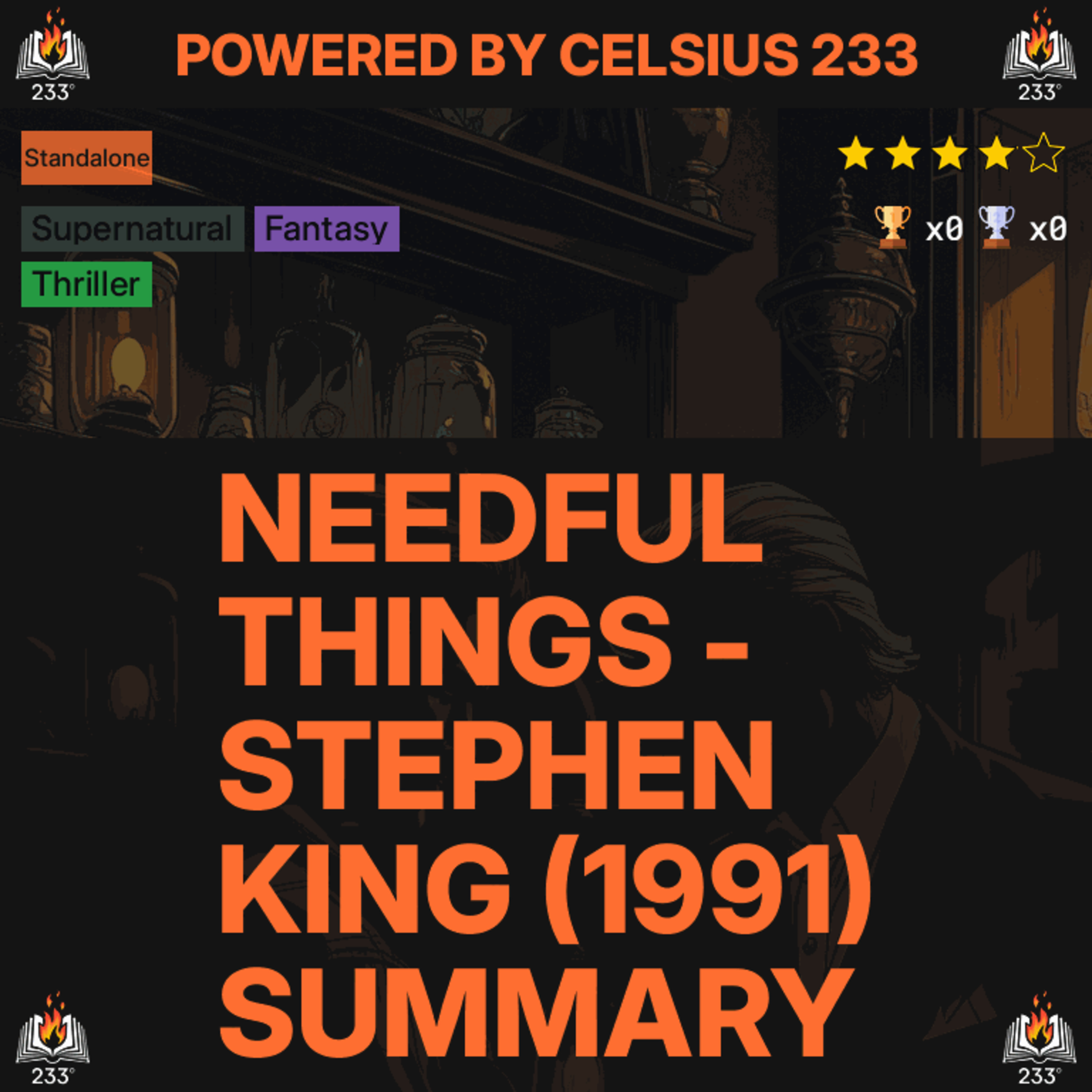 Needful Things - Stephen King (1991) Summary - 3.98 ⭐️