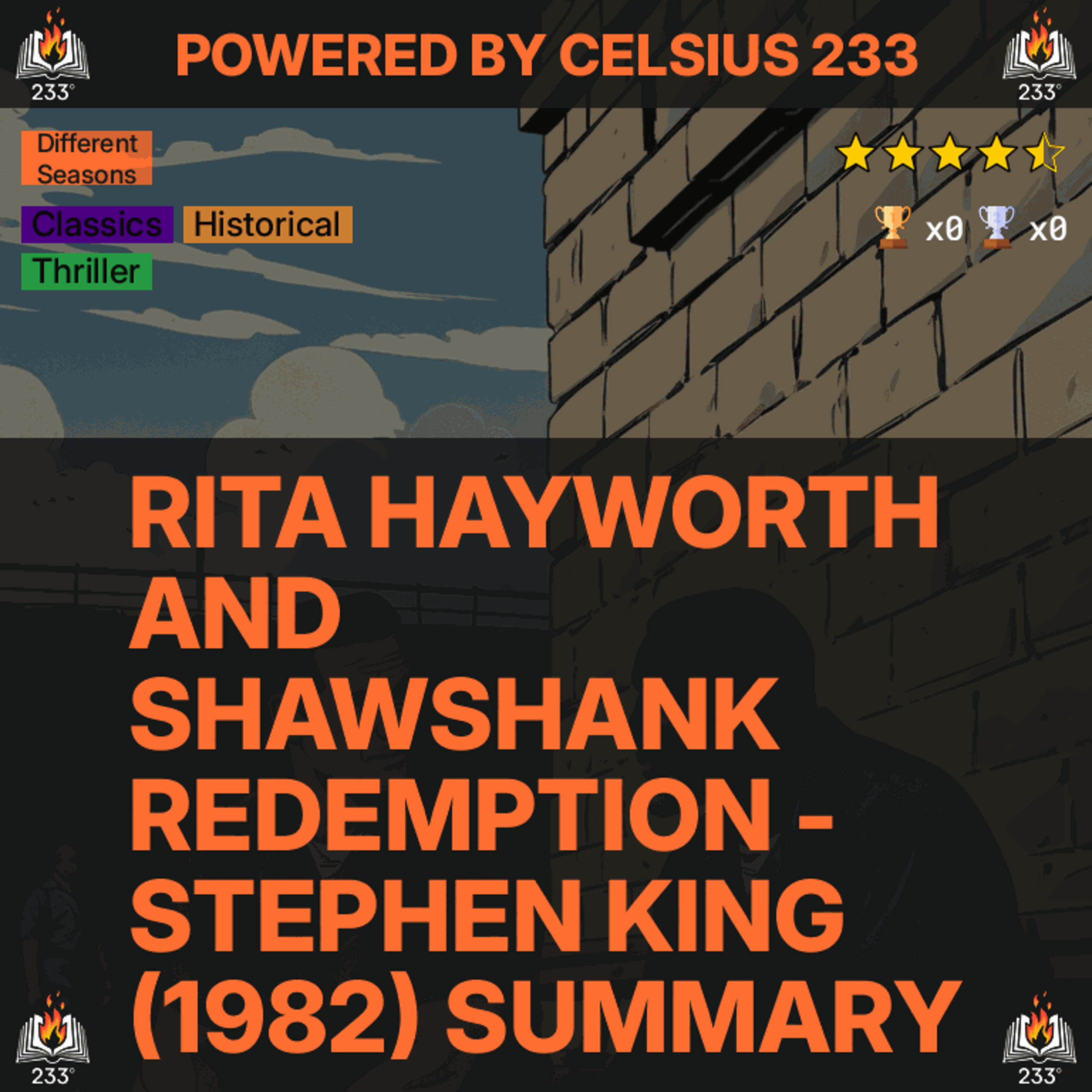 Rita Hayworth and Shawshank Redemption - Stephen King (1982) Summary (Different Seasons - 1) - 4.5 ⭐️