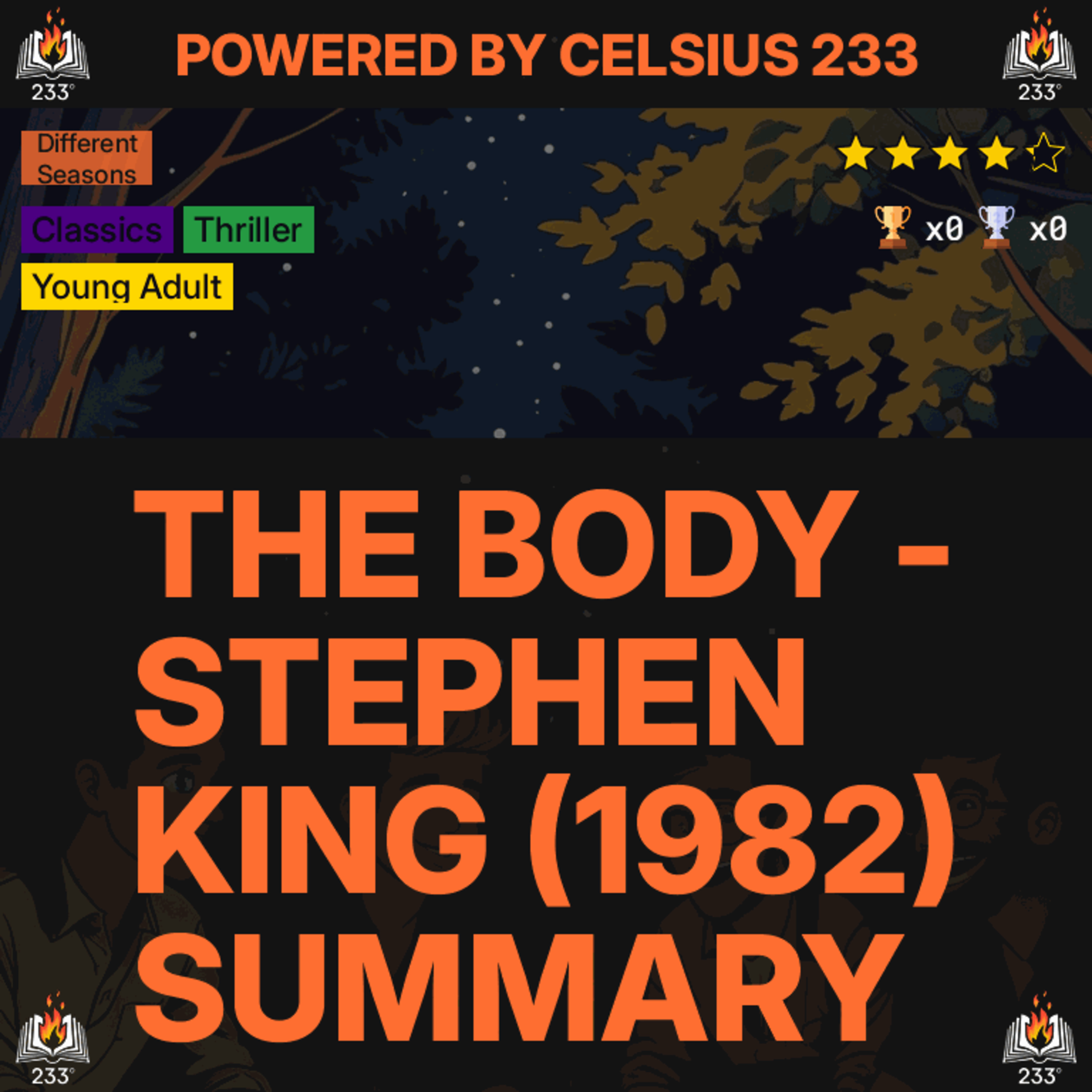The Body - Stephen King (1982) Summary (Different Seasons - 3) - 4.3 ⭐️
