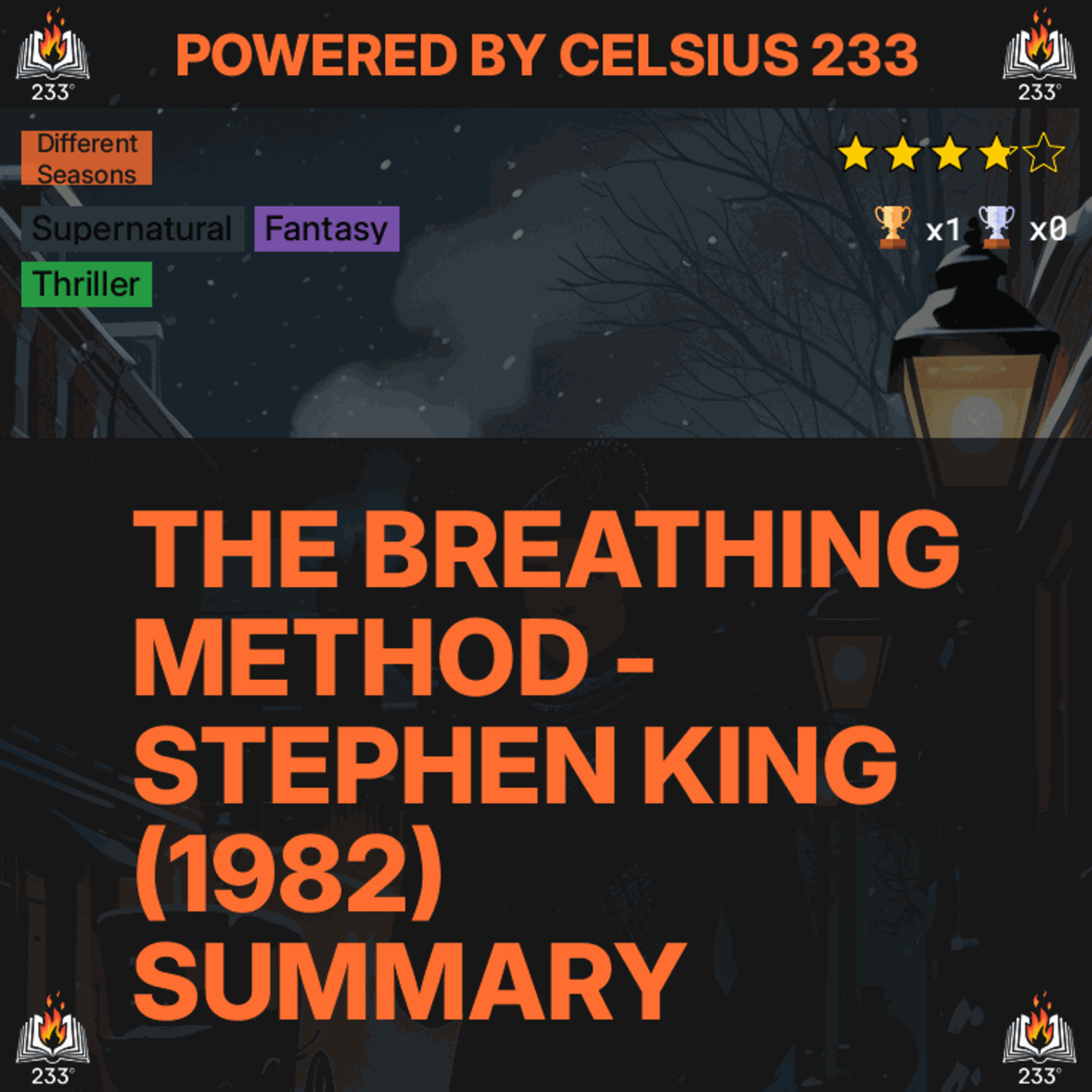 The Breathing Method - Stephen King (1982) Summary (Different Seasons - 4) - 3.81 ⭐️