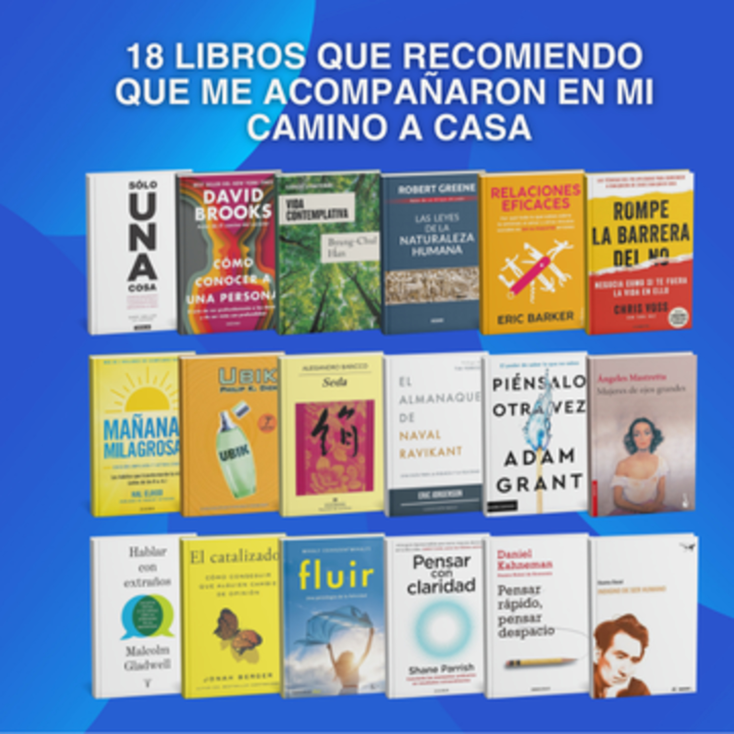18 libros que recomiendo y que me acompañaron en mi camino a casa