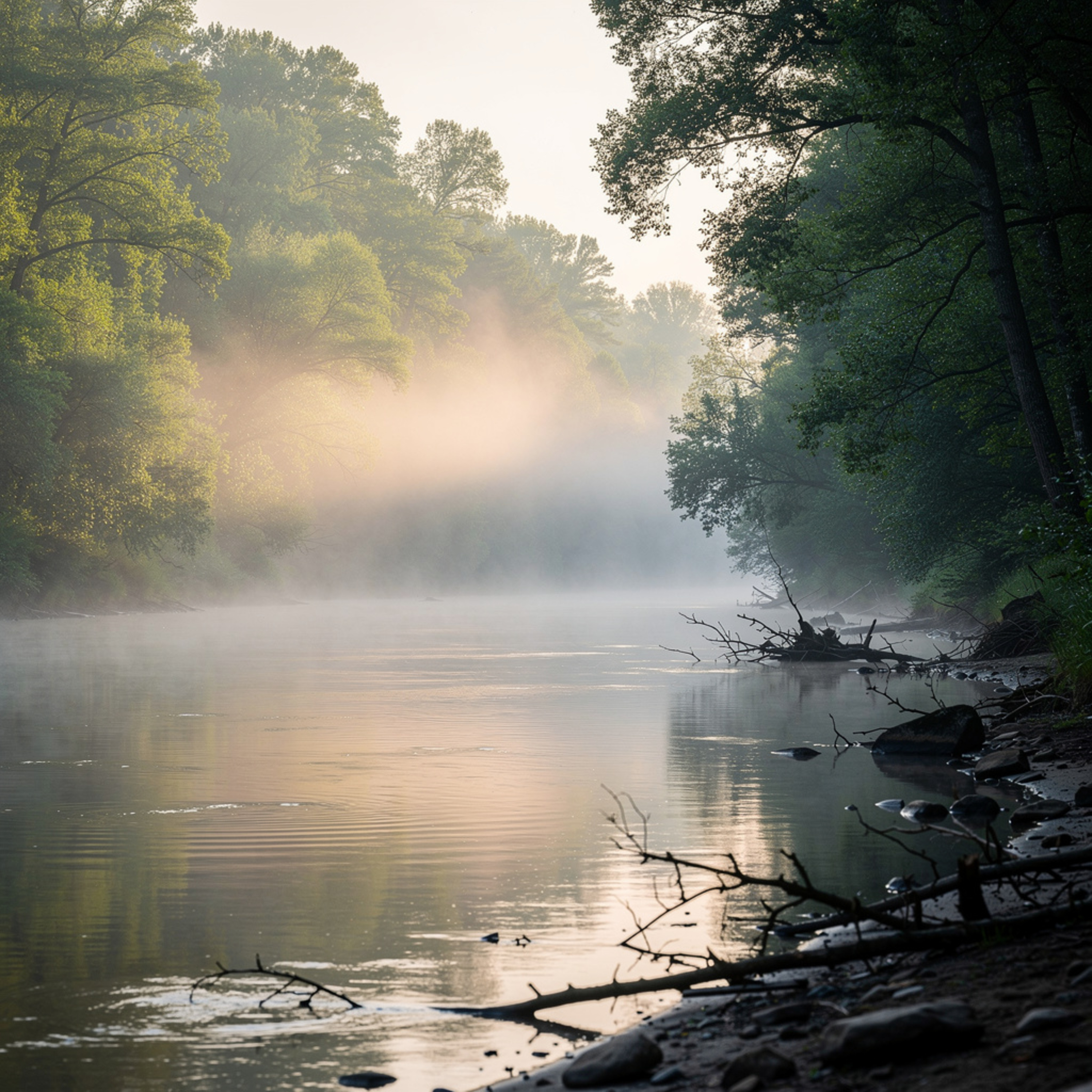 Brown Noise for Sleeping | Calm River Ambience ❤