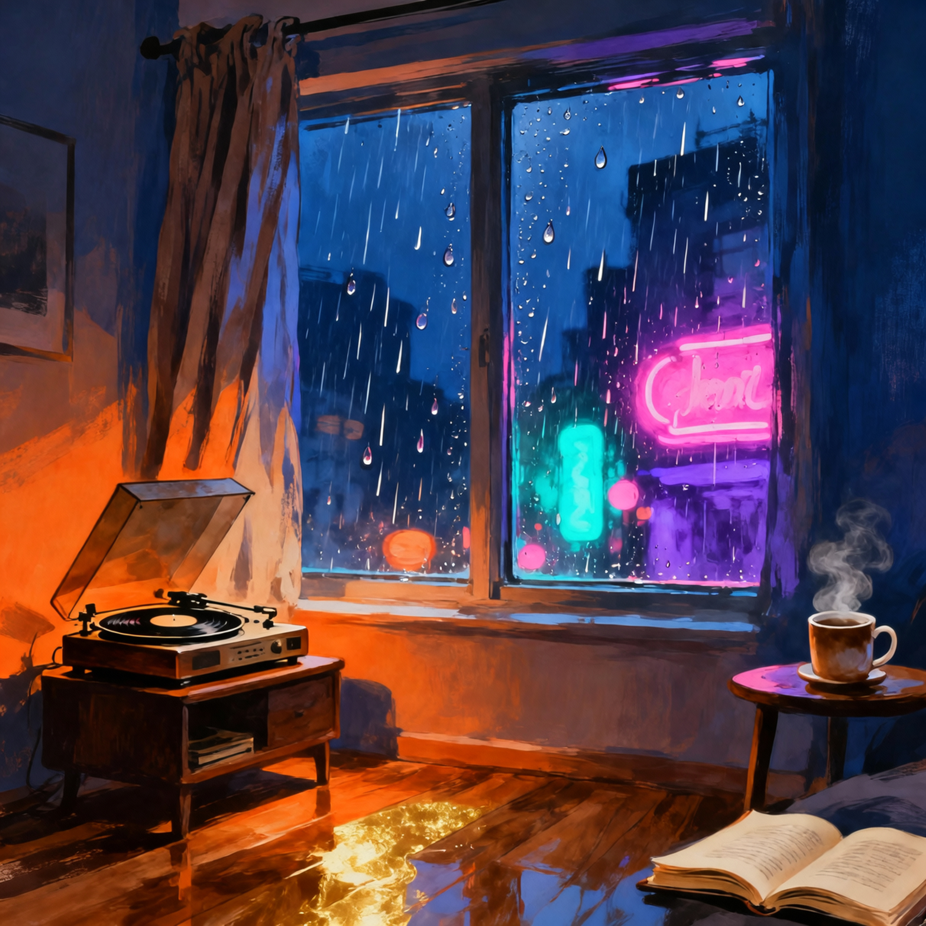 Midnight City Rain & Slow Jazz for Deep Sleep 🎷💤