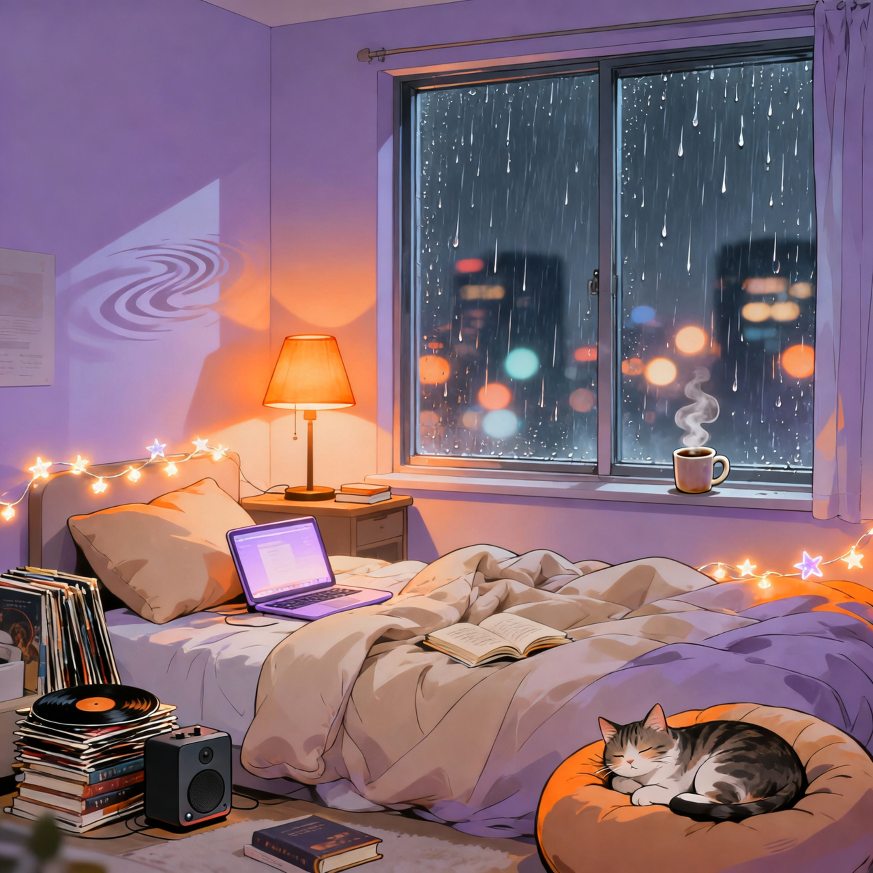 Brown Noise Rain for Sleep, Anxiety & Stress Relief (1 Hour)