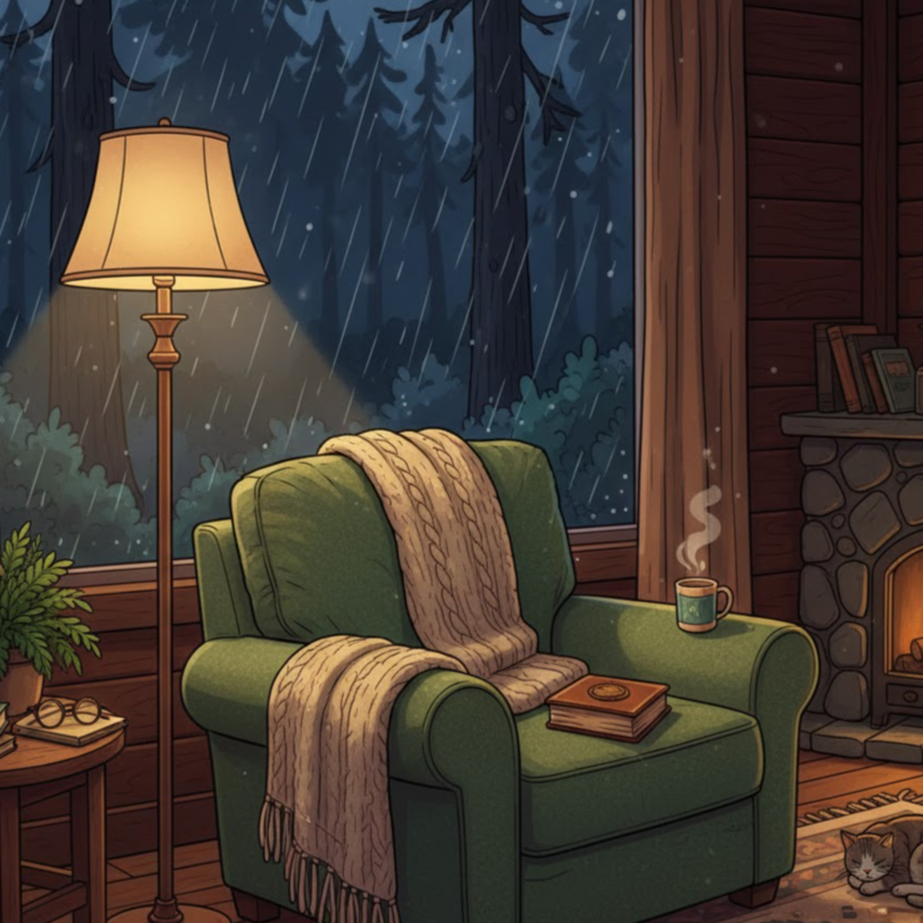 Rainy Night 90s Jazz - 1 Hour Deep Sleep Ambience