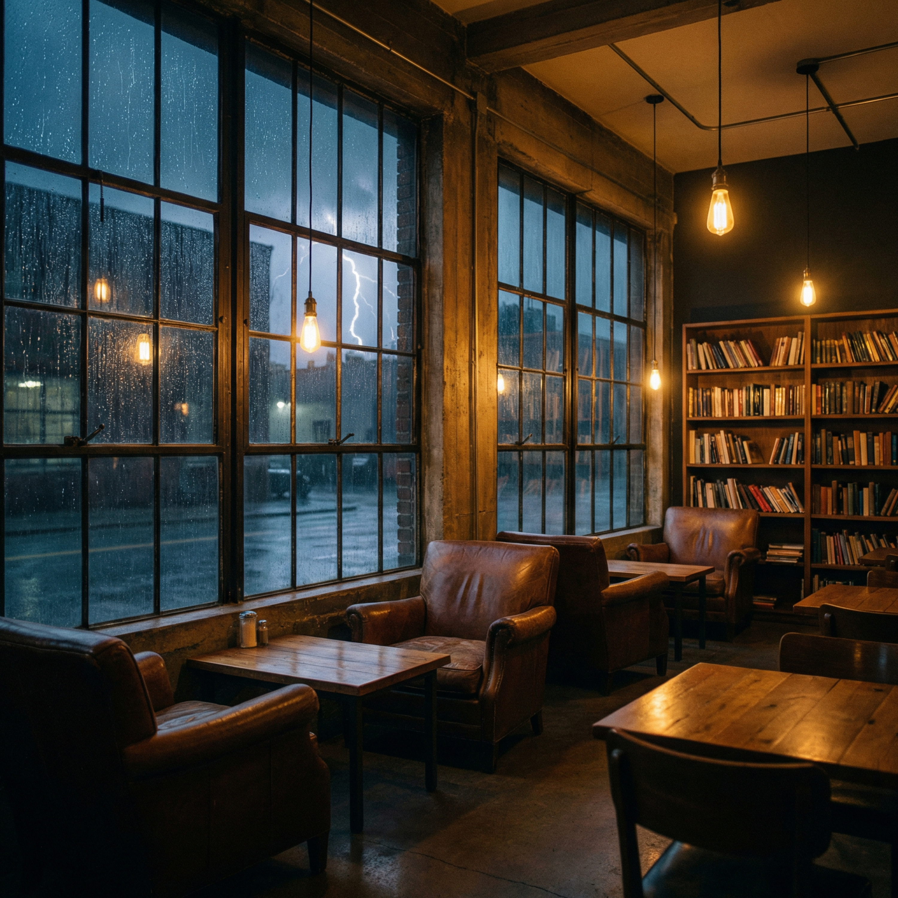 Cozy Café Rain & Thunder ☕🌧 Deep Sleep Sounds (3 Hours)