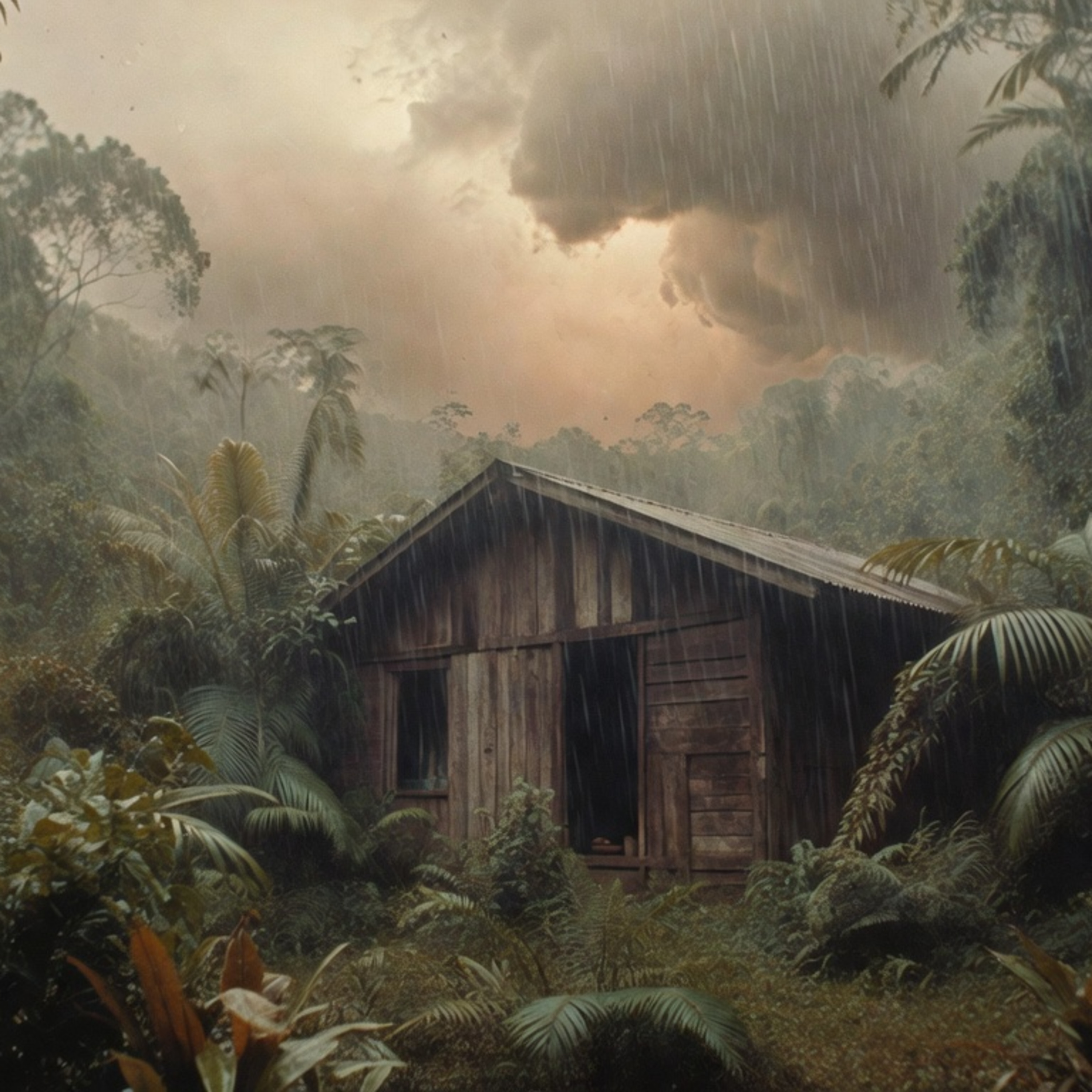 4 Hours of Cozy Cabin Rain, Brown Noise & Thunder for Deep Sleep 🌧️🏡