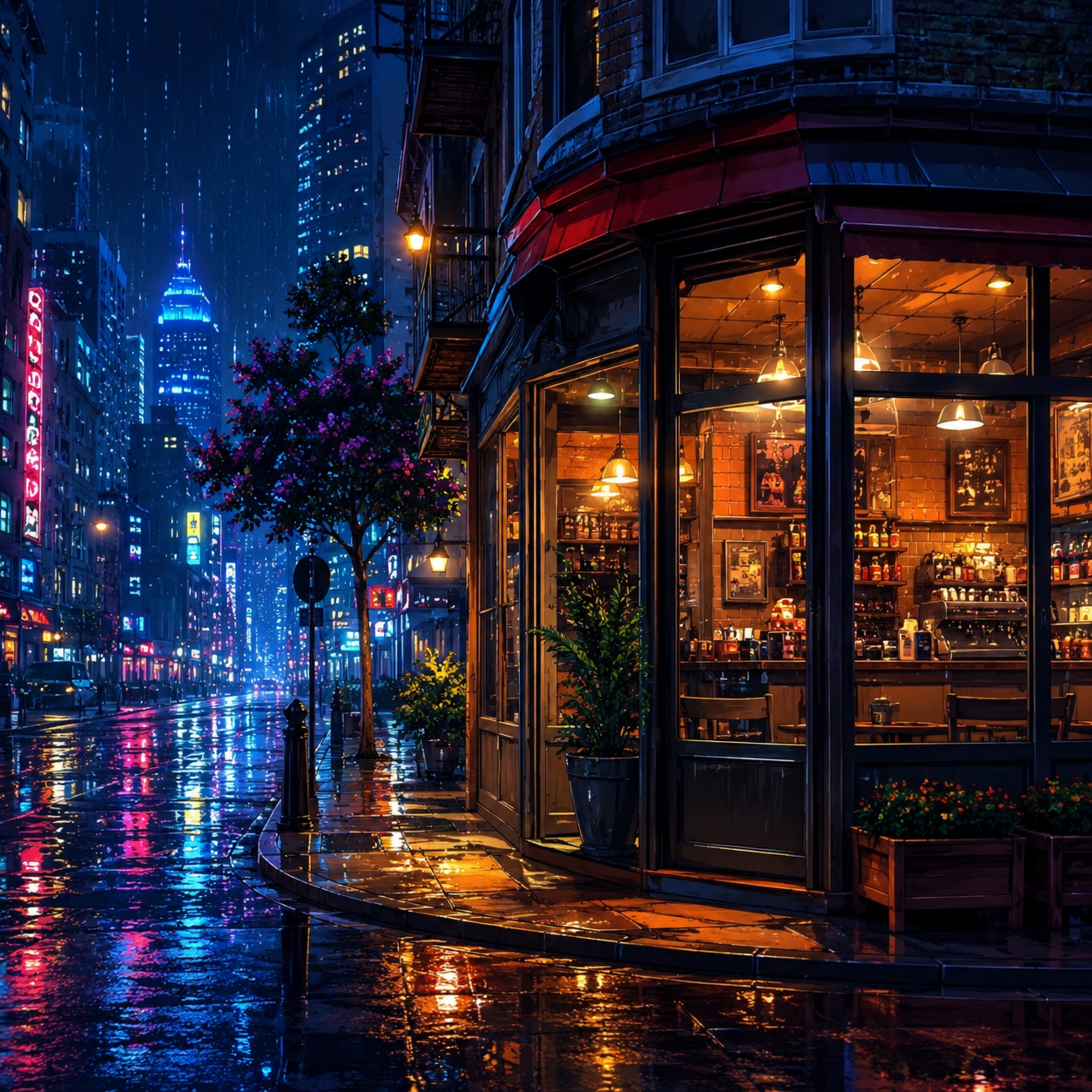 Heavy Rain, City Sounds & LoFi Jazz for Deep Sleep – 1 Hour Black Screen