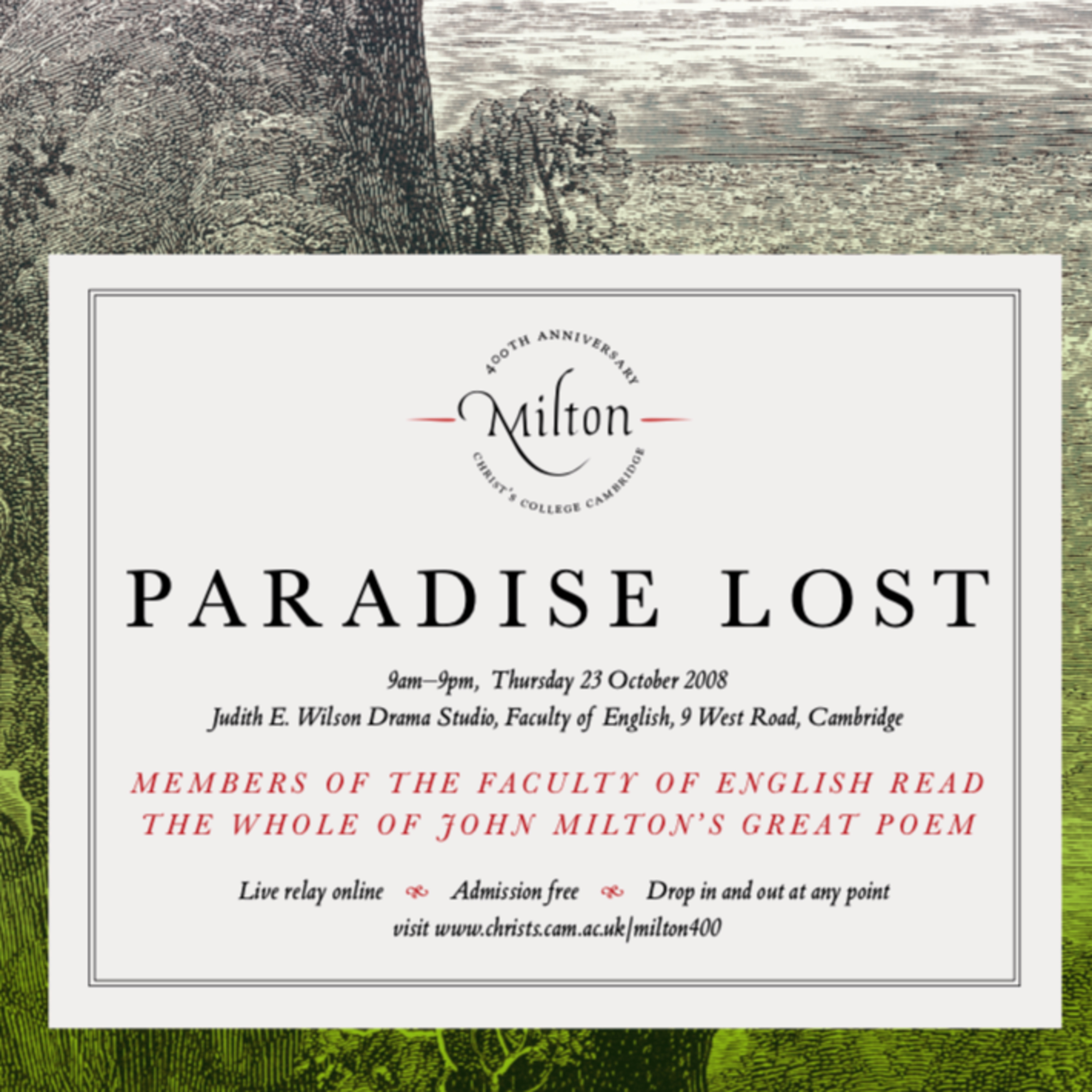 Milton 400 - Paradise Lost: Book 8 episode artwork