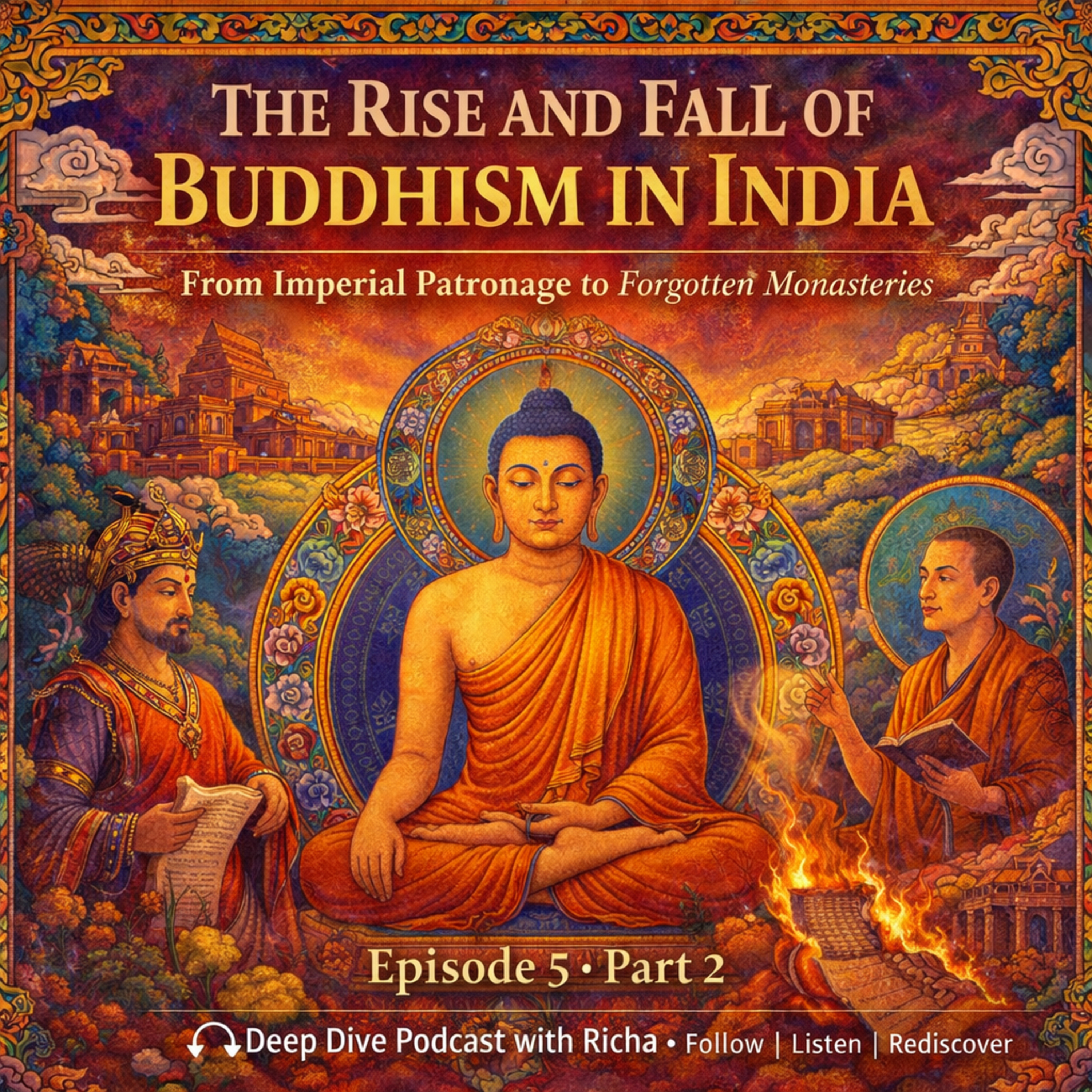 The Rise and Fall of Buddhism in India: From Imperial Patronage to Forgotten Monasteries episode artwork