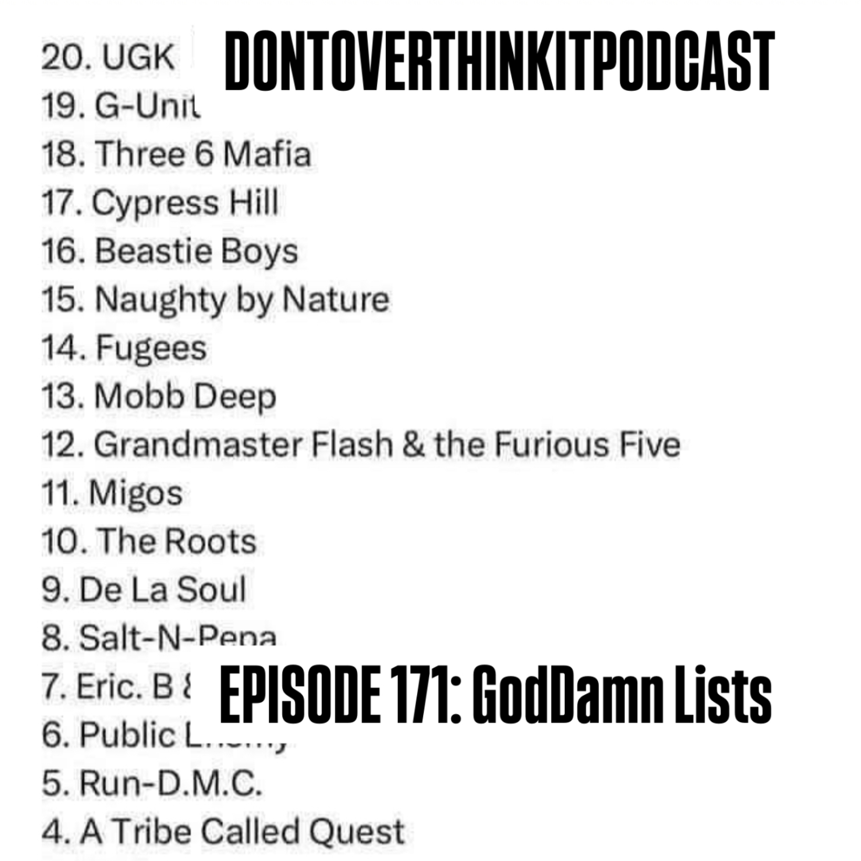 Episode 171: Damn lists Feat: Ant & Dula episode artwork