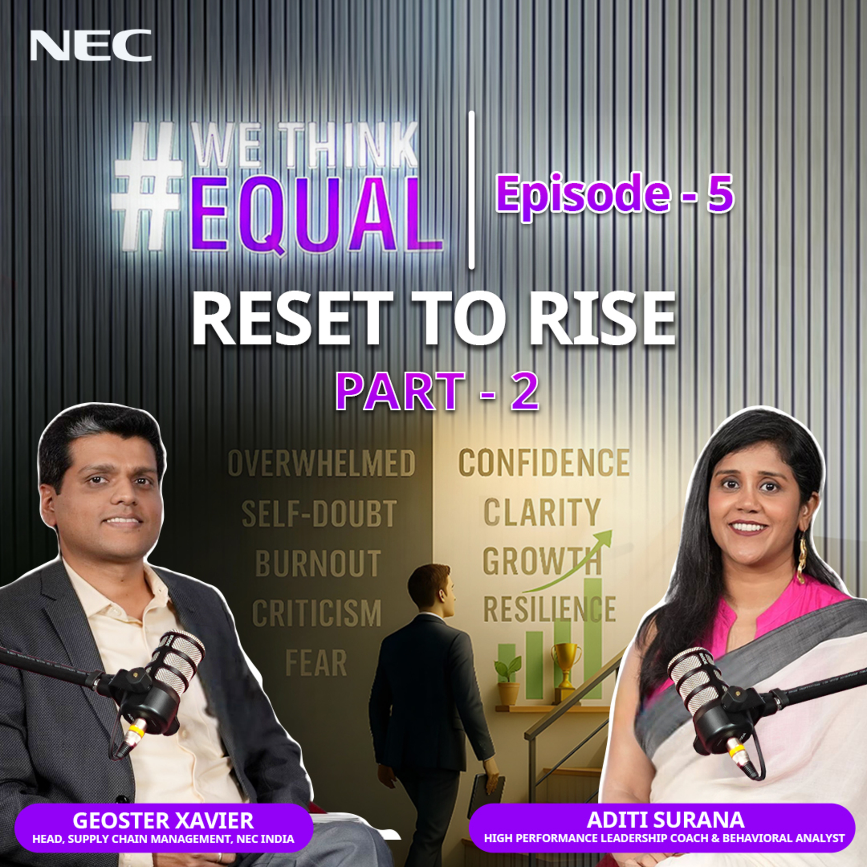 #WeThinkEqual: Reset to Rise Part 2 | Aditi Surana & Geoster Xavier on Resilience, Leadership Confidence and Mental Clarity at Work episode artwork
