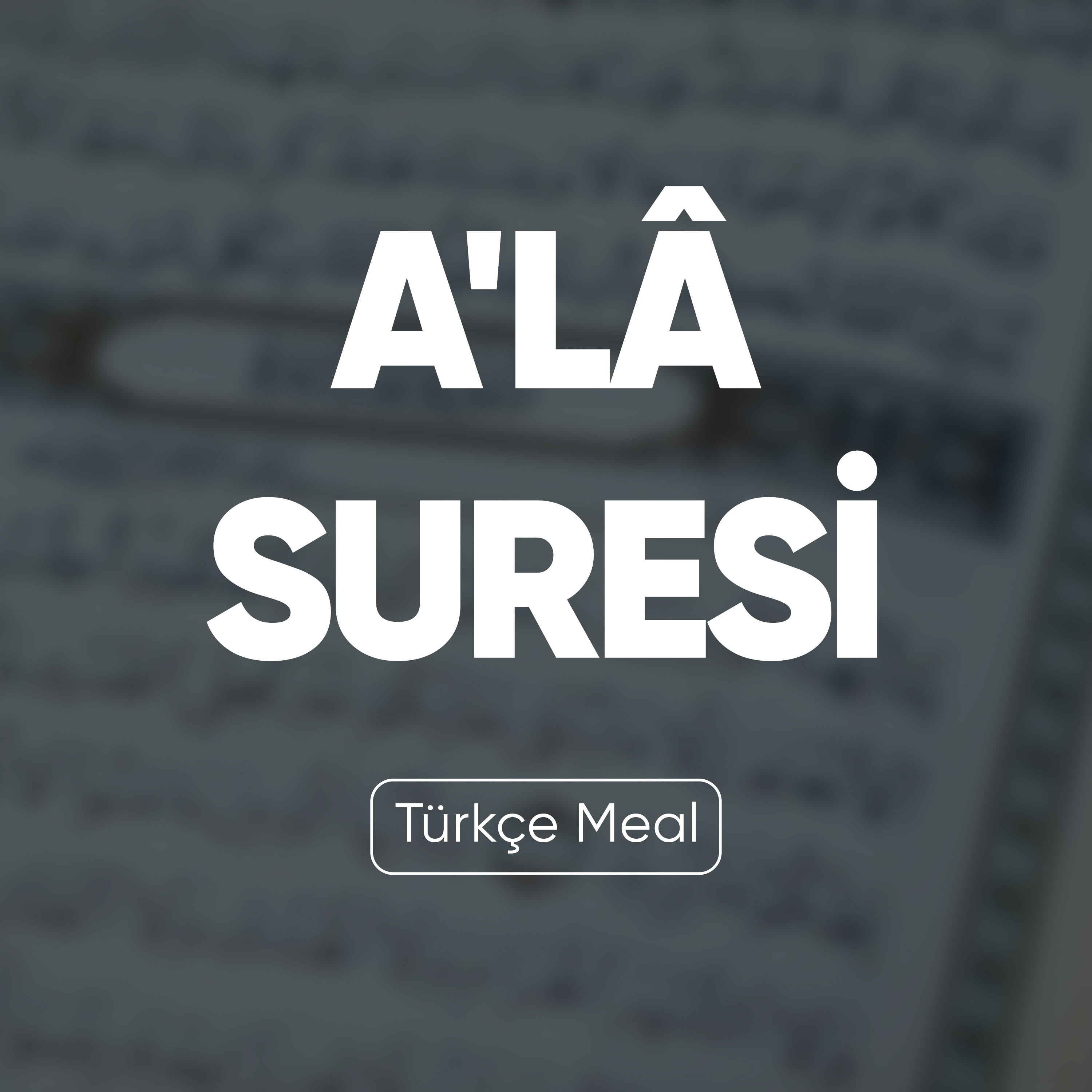 A'lâ Suresi | Kuran Dinle (Türkçe Meal)