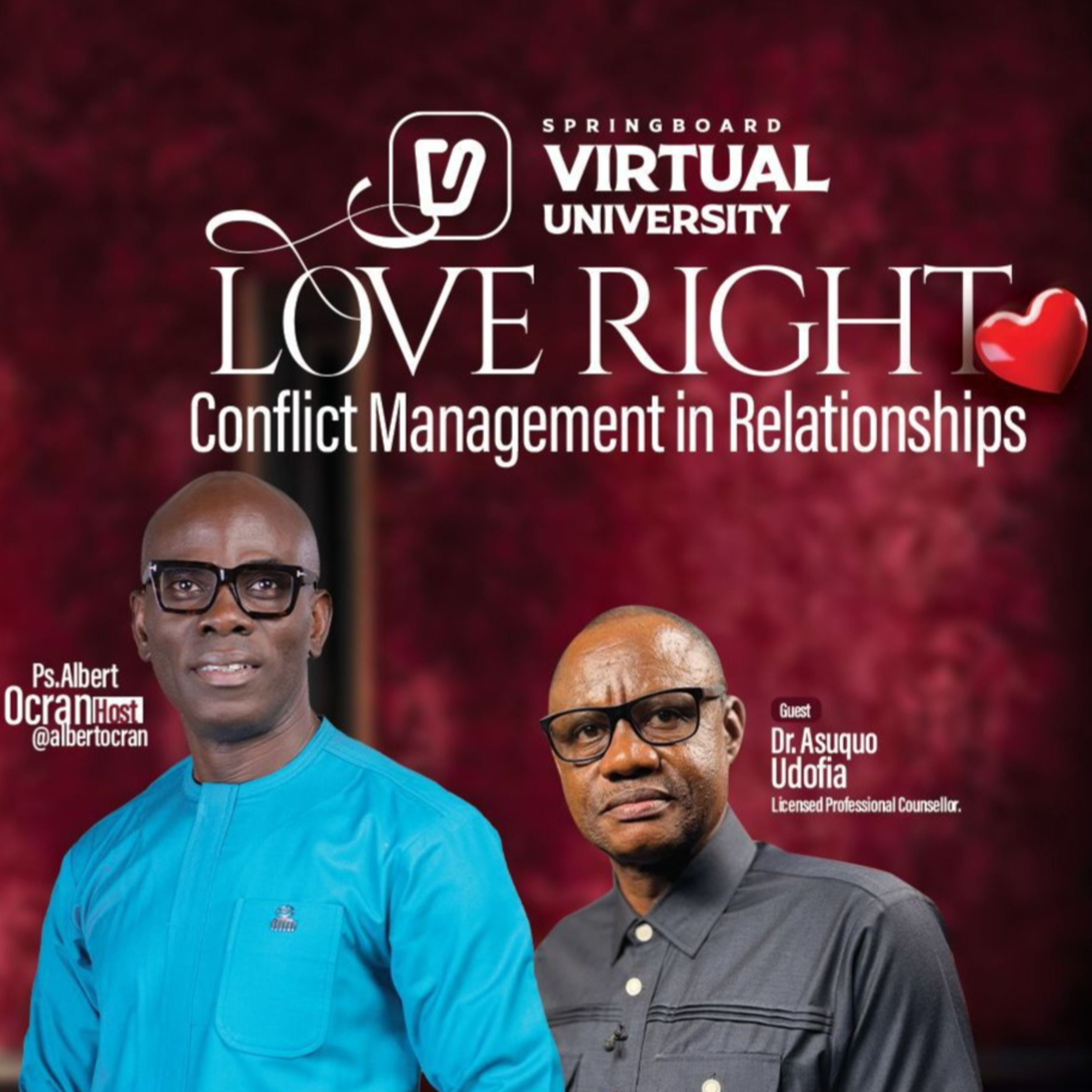 Virtual University - Conflict Management in Relationships with Dr. Asuquo Udofia episode artwork