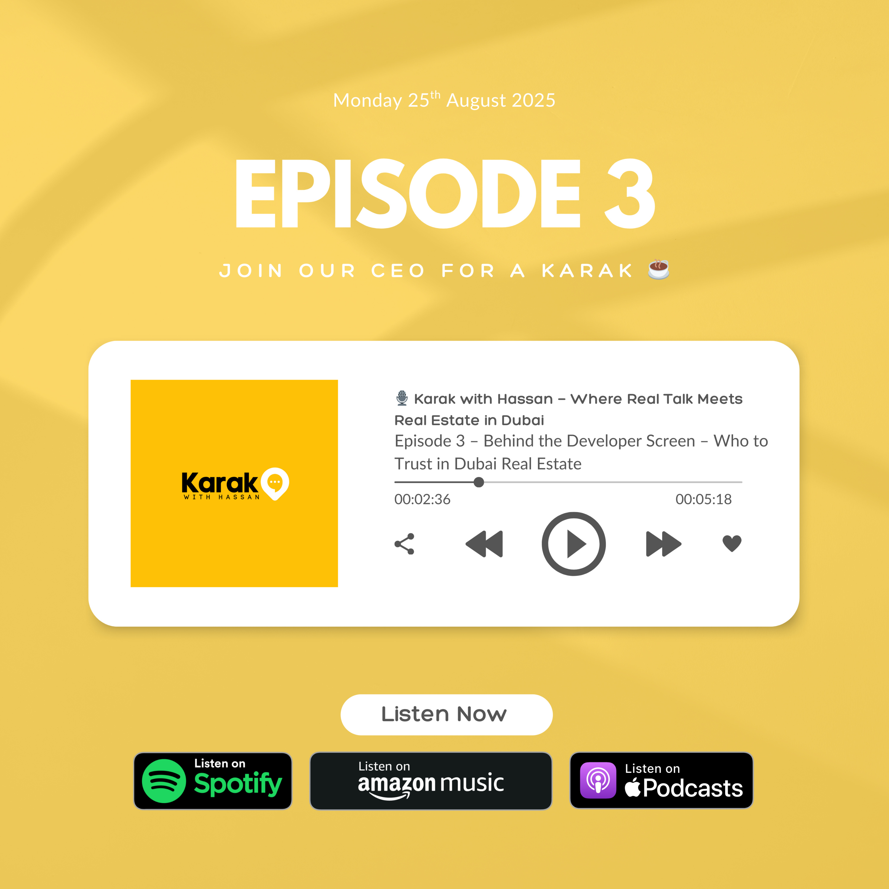 🎙️ Episode 3 - Behind the Developer Screen – Who to Trust in Dubai Real Estate episode artwork