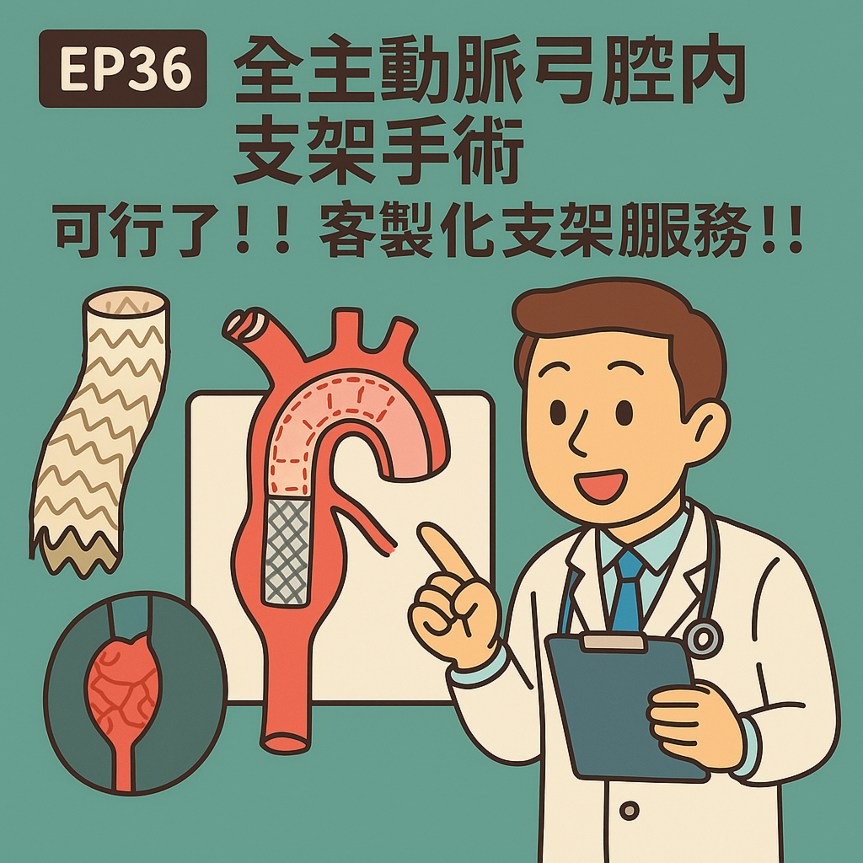 🎙️ EP36｜主動脈弓也能用支架修？Zenith CMD「客製化腔內支架」揭密！
