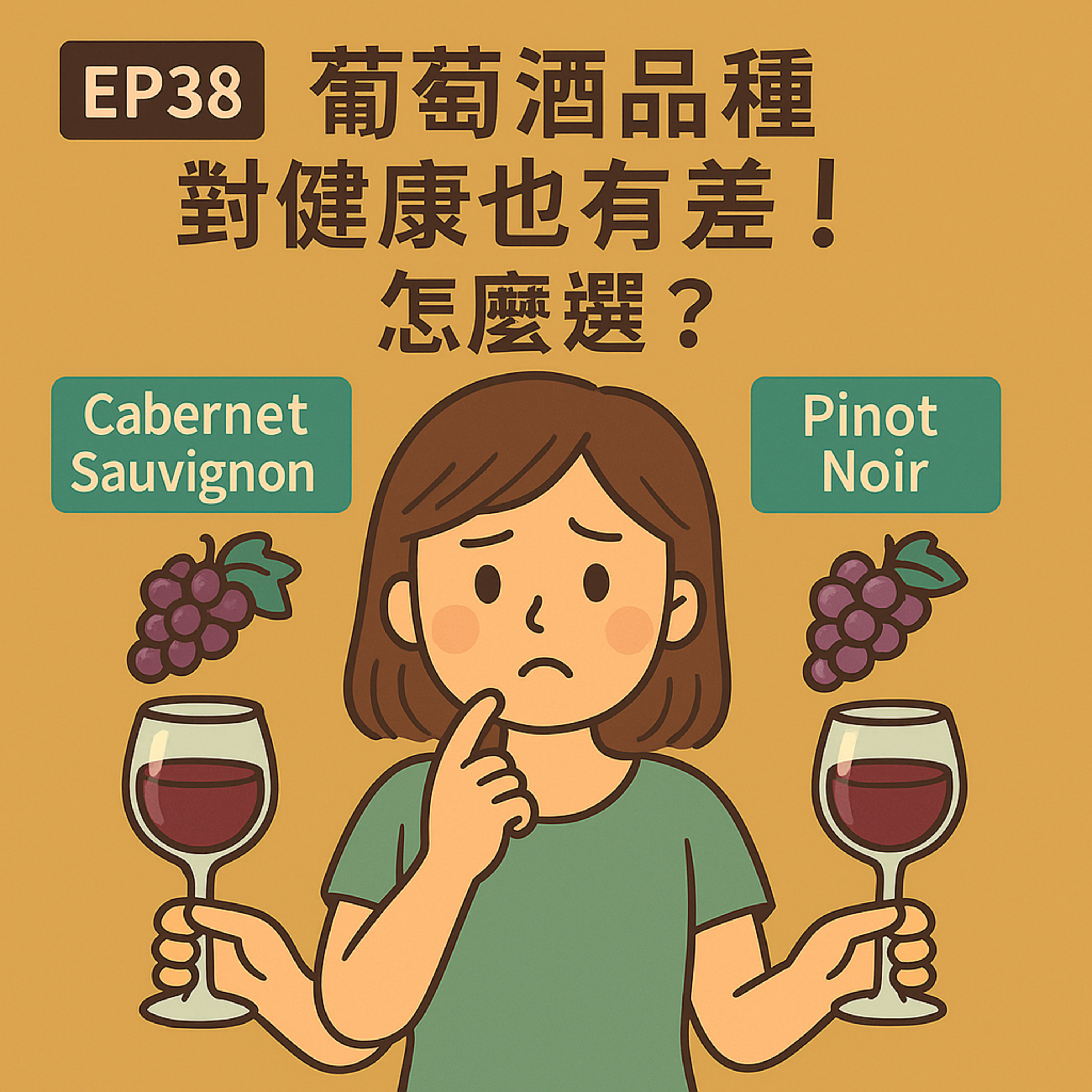 🎙️ EP38｜喝紅酒對心臟好？小心踩雷！不同葡萄品種對健康差很大