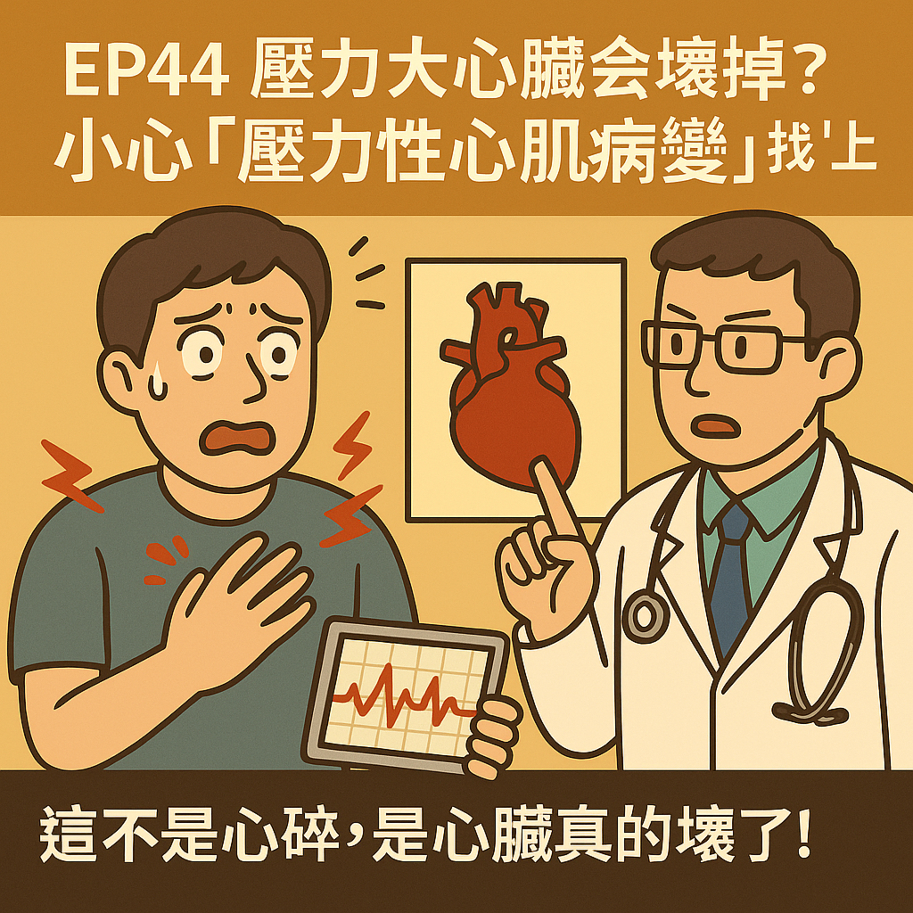 🎙️ EP44｜壓力太大心臟會壞掉！小心「斷心症候群」假裝成心肌梗塞