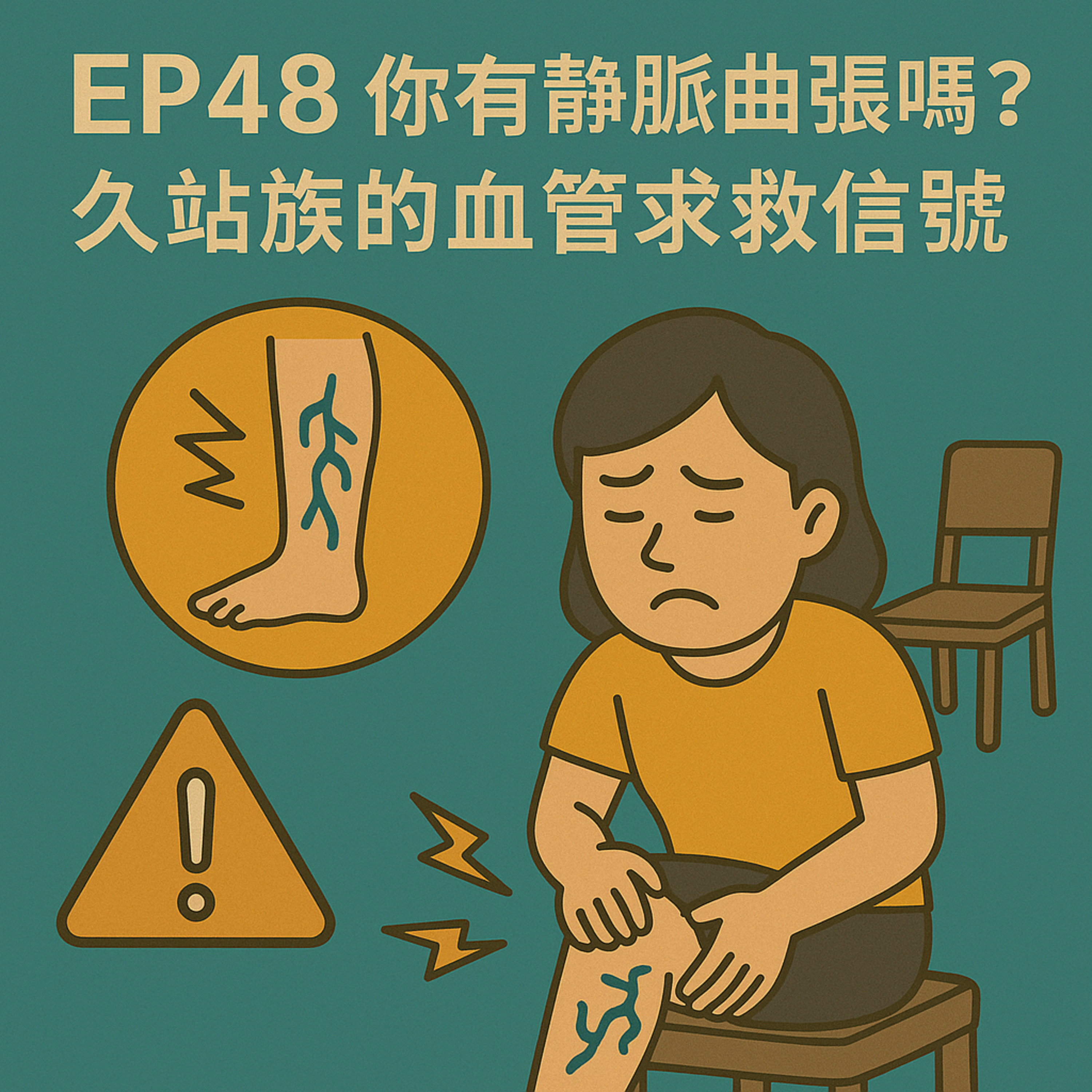 🎙️ EP48｜小腿浮青筋是警訊？靜脈曲張與久站職業的血管危機！
