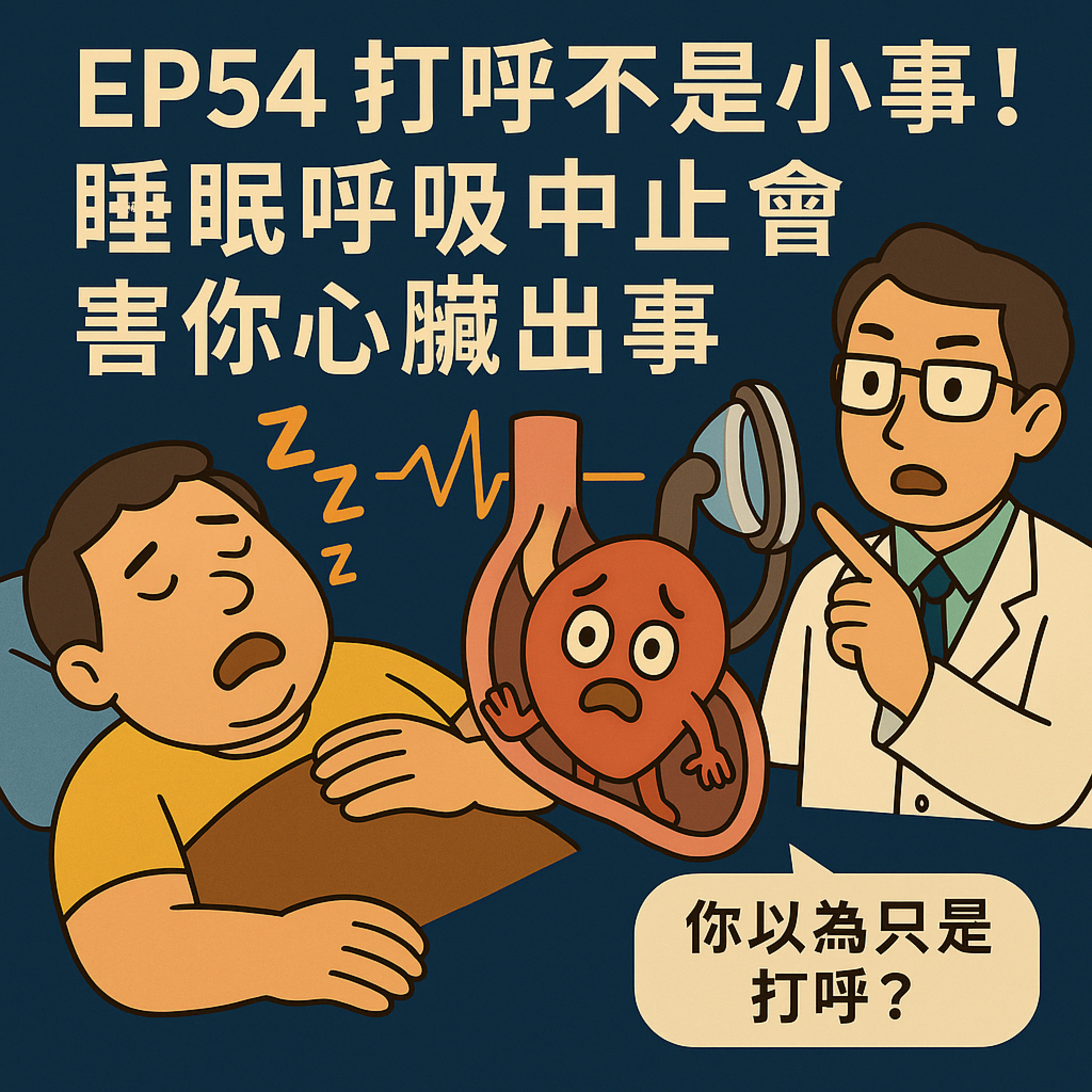 🎙️ EP54｜打呼不是小事！小心「睡眠呼吸中止症」讓你心臟出事