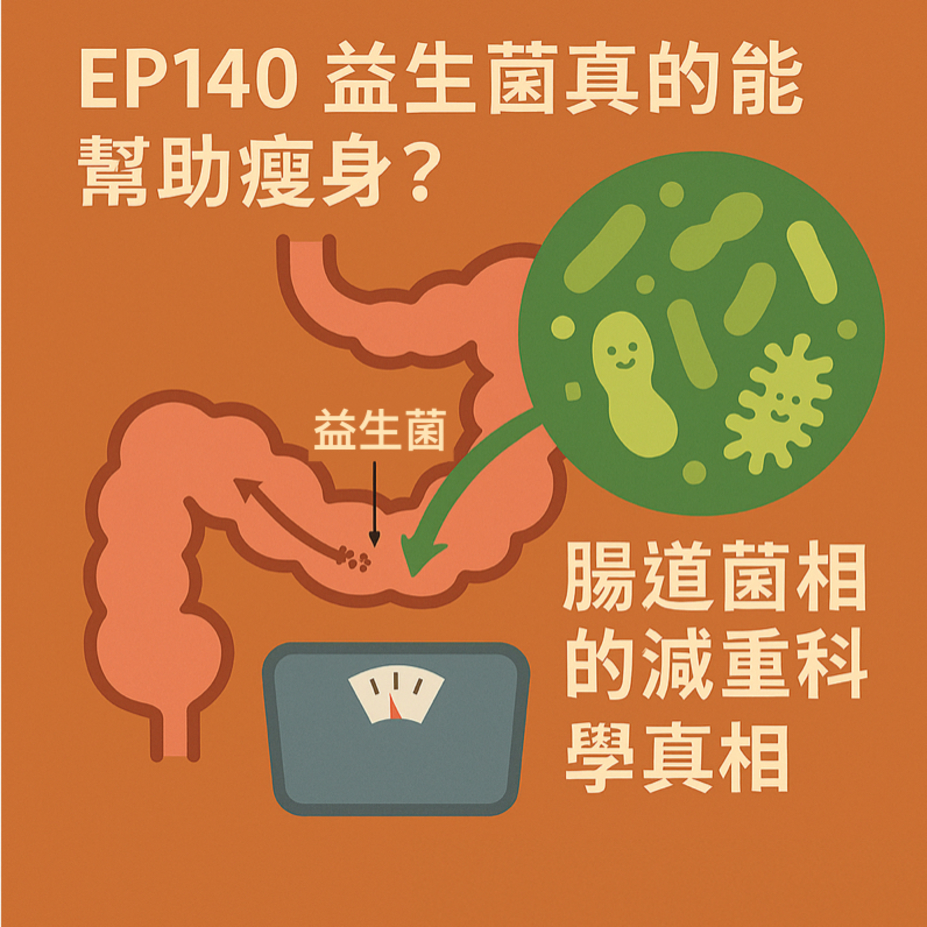 🎙️EP140｜益生菌真的能幫助瘦身？腸道菌相的減重科學真相