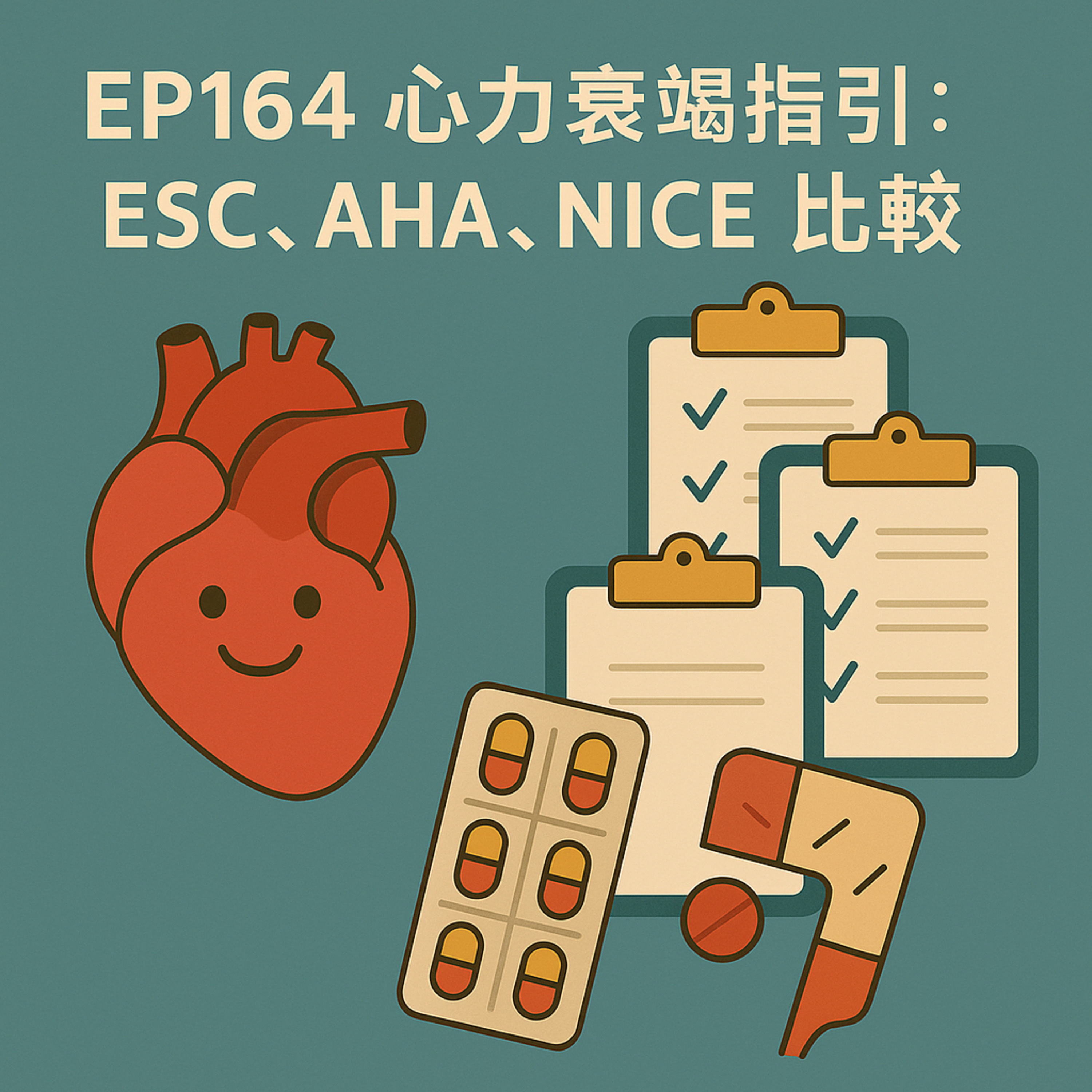 🎙️EP164｜心力衰竭指引大解析：ESC、AHA、NICE 差異與趨勢一次掌握！