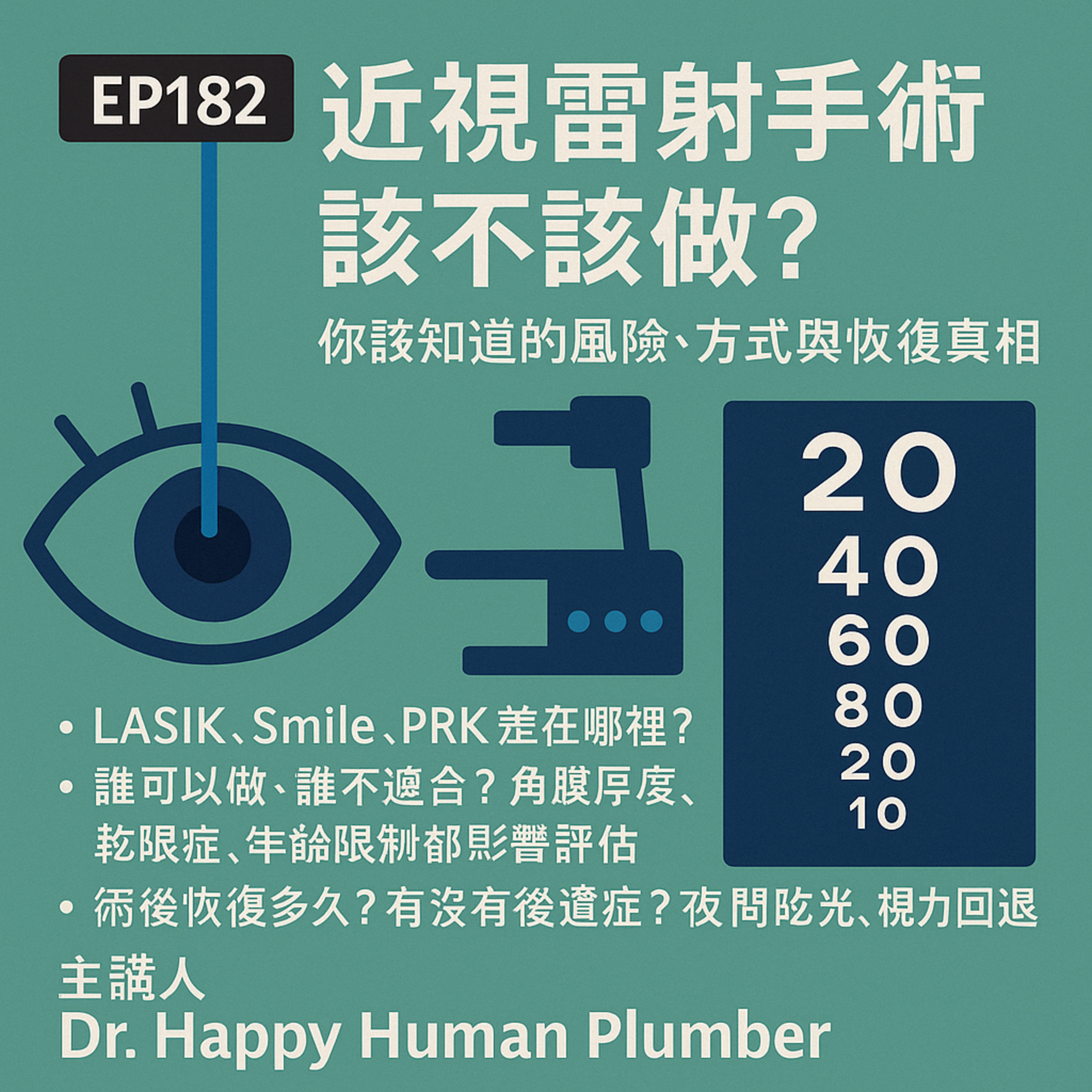 🎙️EP182｜近視雷射手術該不該做？你該知道的風險、方式與恢復真相