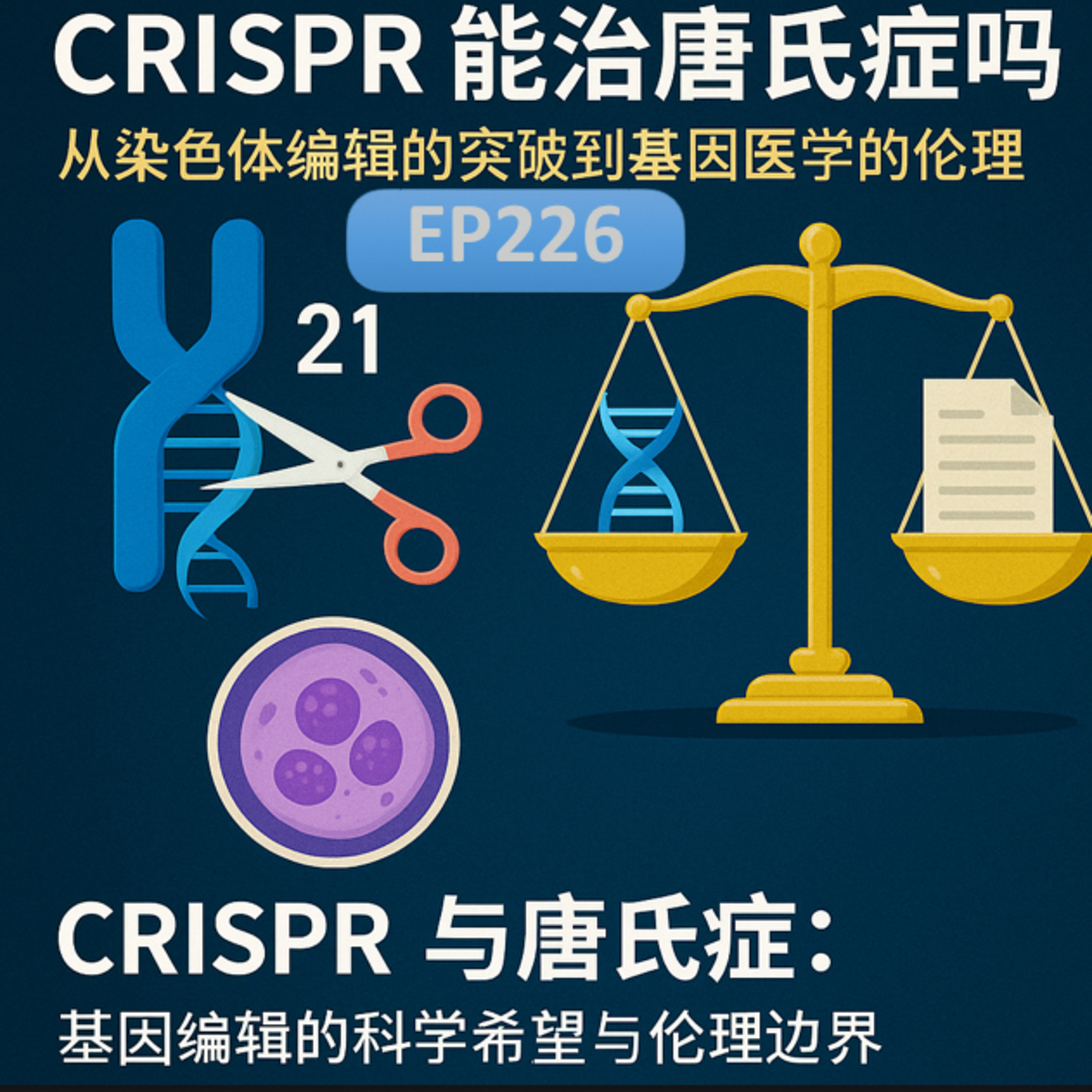 🎙️EP226｜CRISPR 能治唐氏症嗎？從染色體編輯的突破到基因醫學的倫理爭議