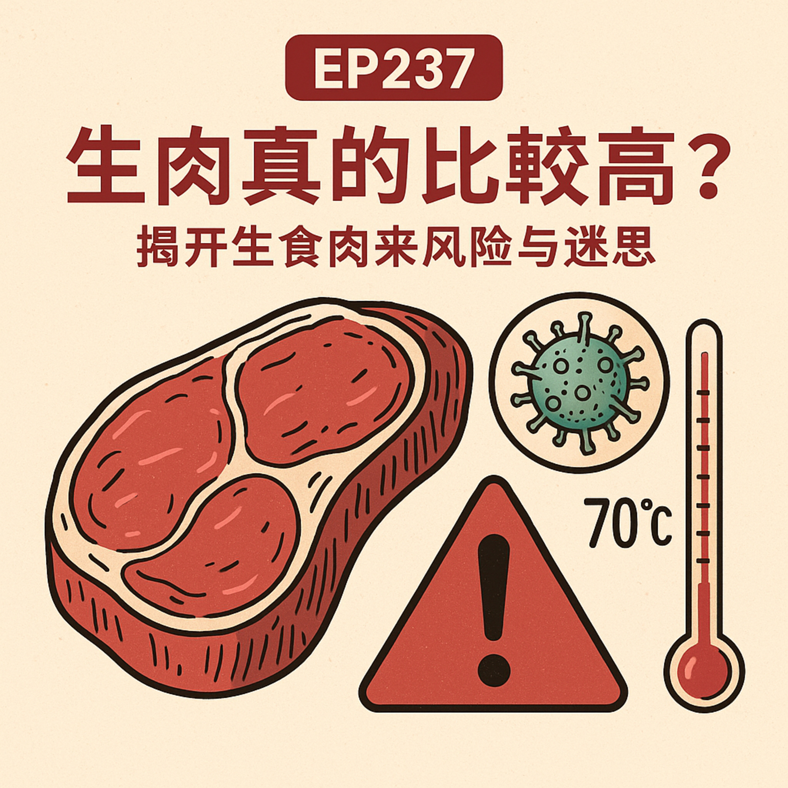 🎙️EP237｜生肉真的比較營養？揭開生食肉類的風險與迷思