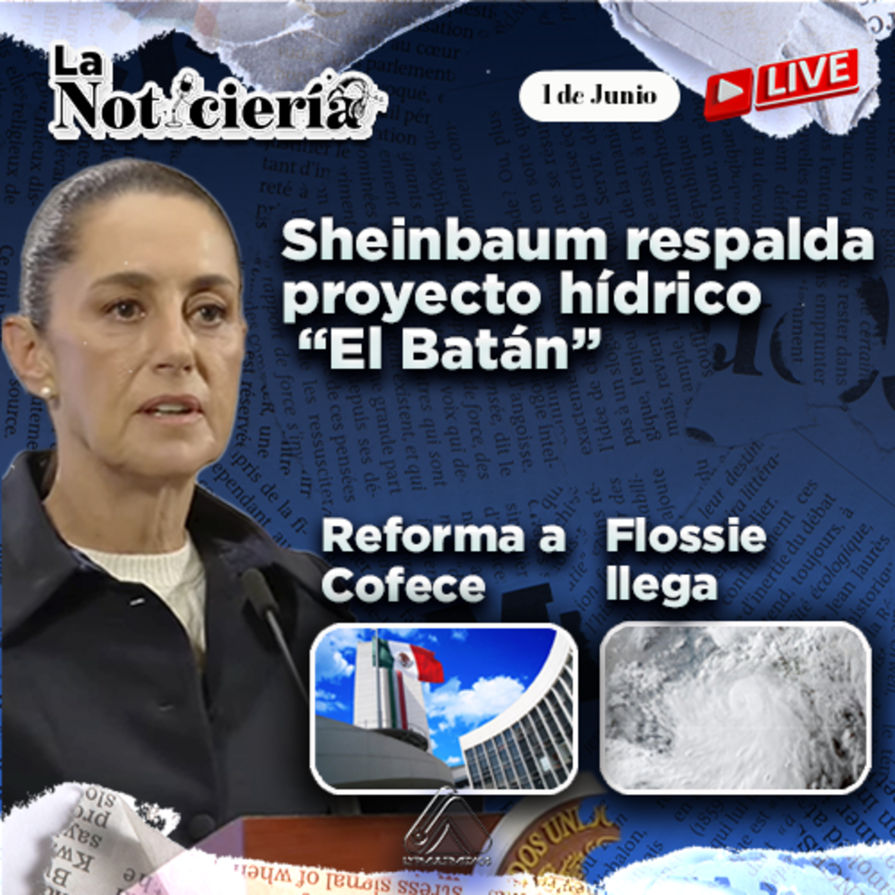 Sheinbaum respalda el Sistema Hídrico El Batán | Lluvias récord, Reforma a Cofece y Flossie llega episode artwork