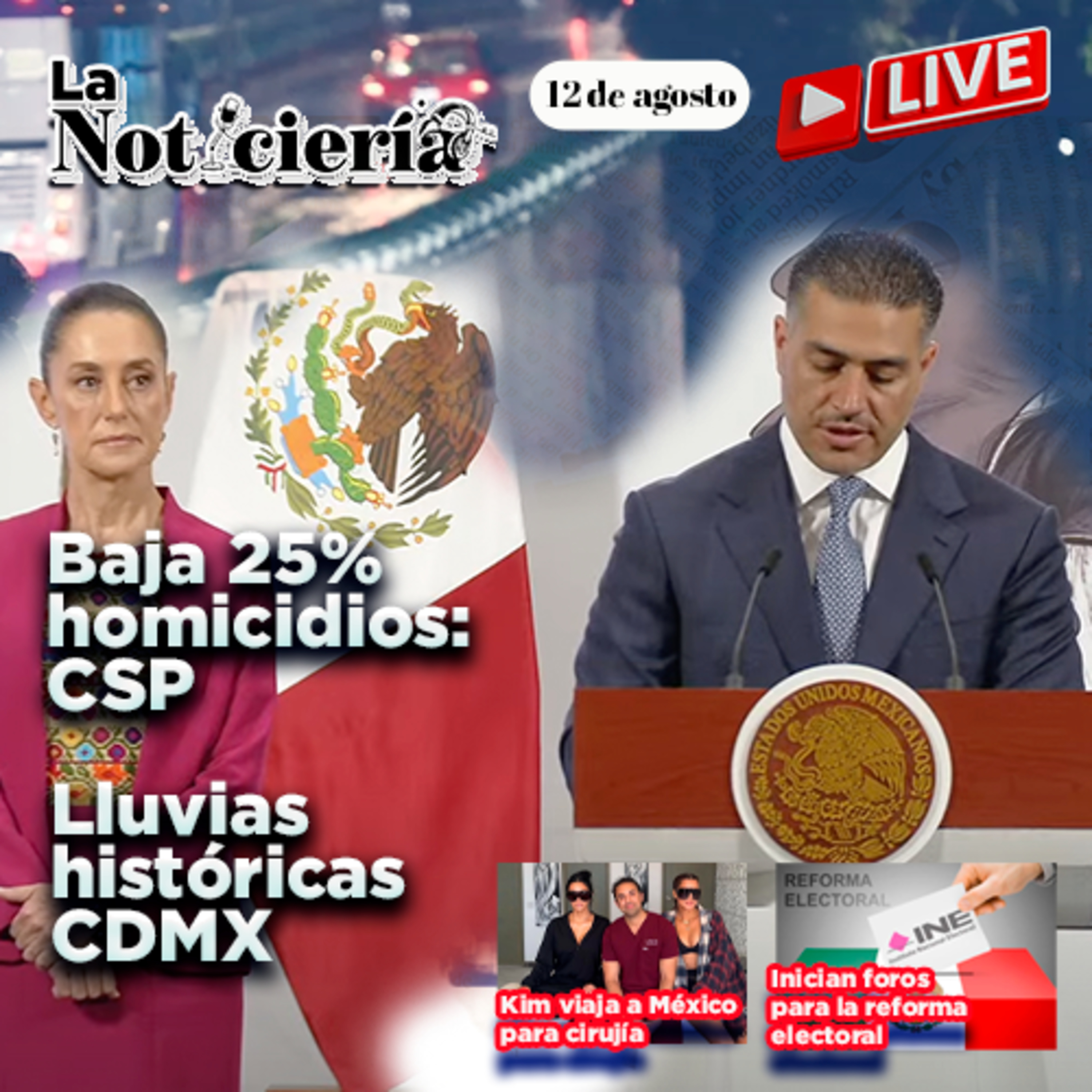 🔴 Lluvias históricas en CDMX | Baja 25% homicidios con Sheinbaum | Reforma electoral a debate episode artwork