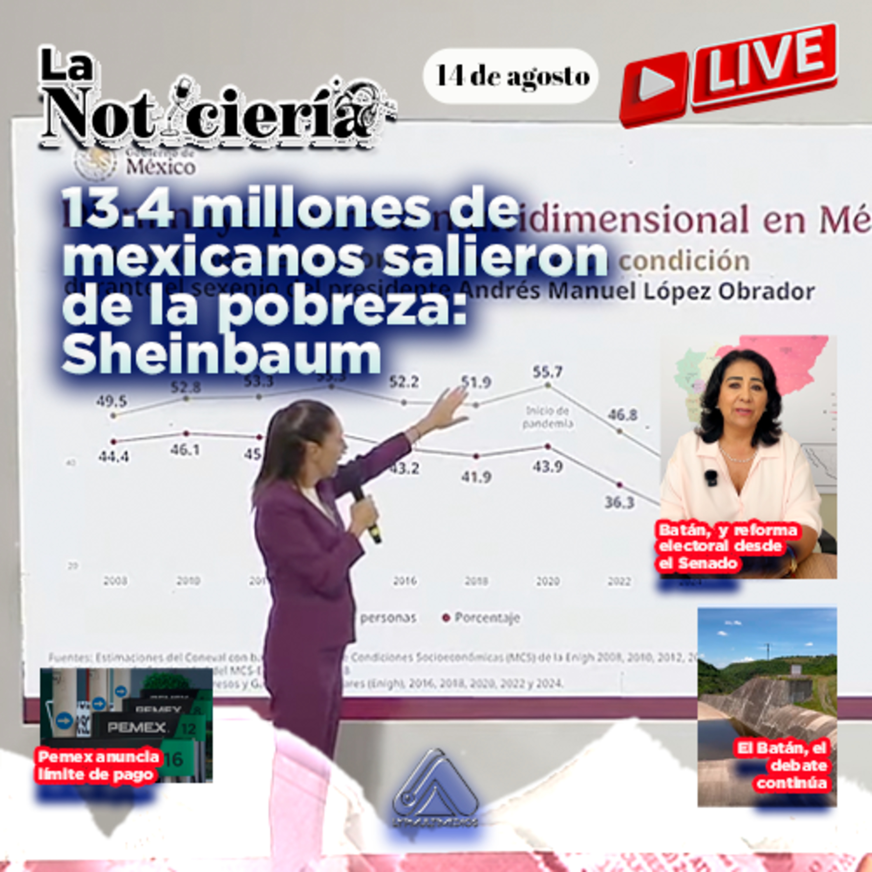 Sheinbaum celebra baja histórica en pobreza | México extradita 26 capos a EE. UU. episode artwork