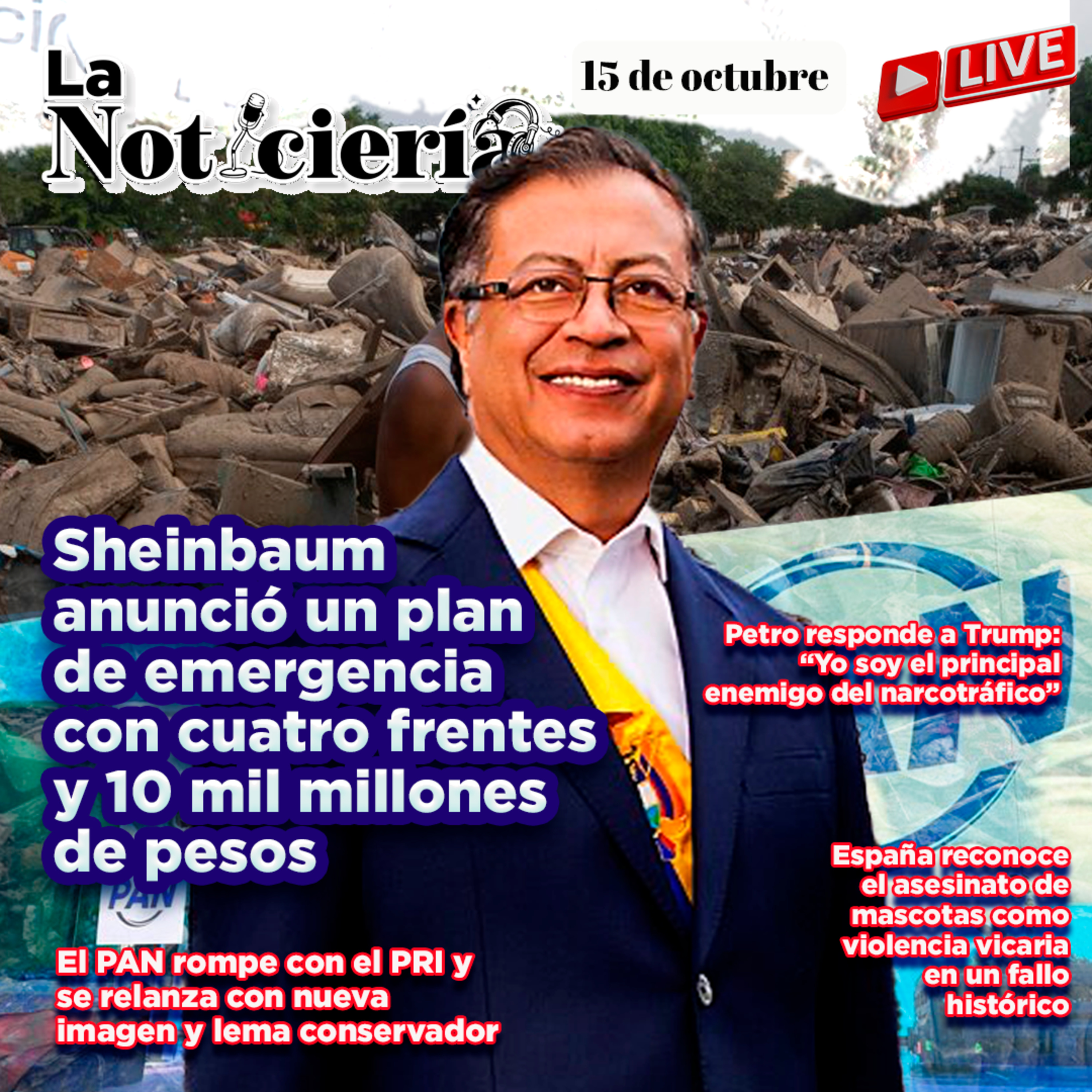 Lluvias, crisis y ruptura política: Plan de Sheinbaum, basura en Poza Rica y PAN vs PRI episode artwork