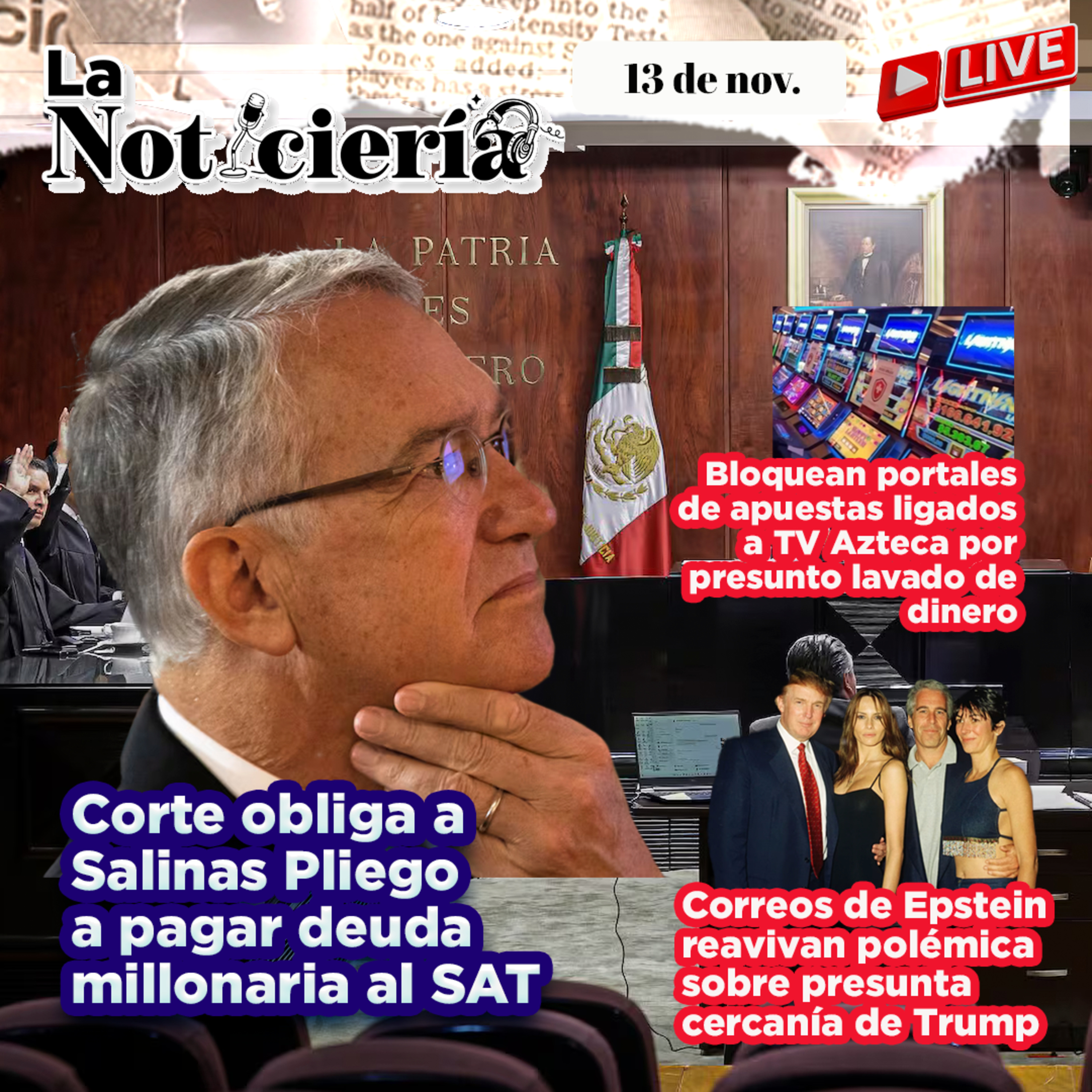 SCJN obliga a Salinas Pliego a pagar millonaria deuda | Red de casinos ligada al narco episode artwork