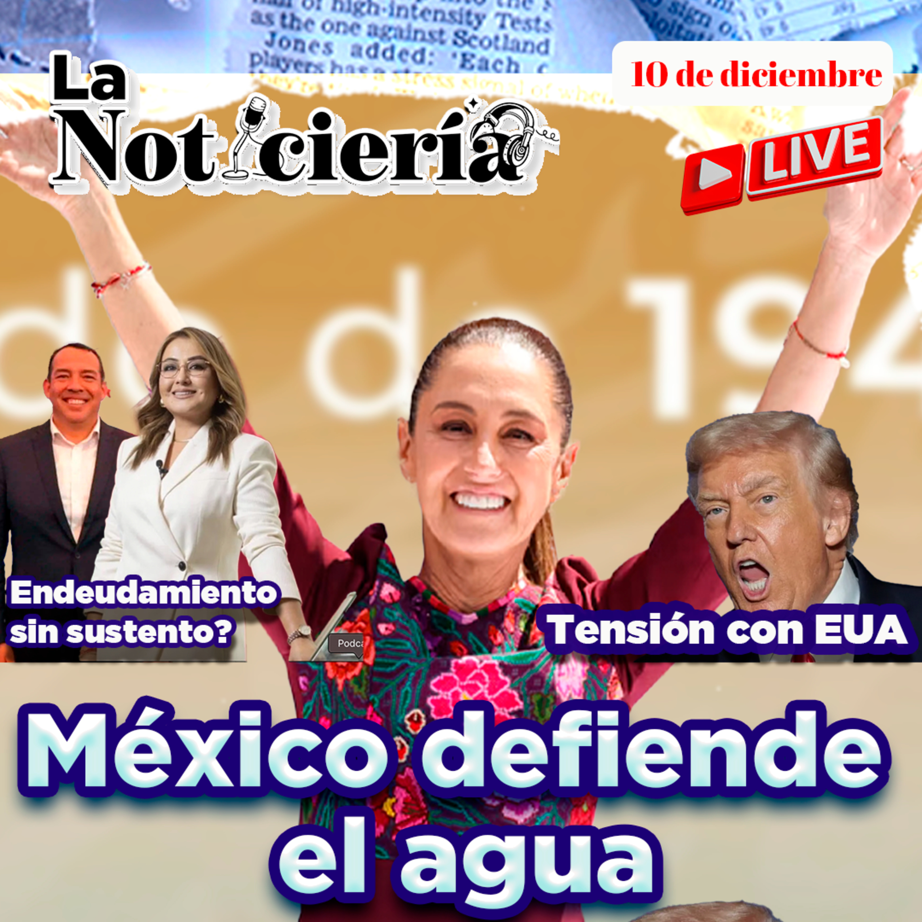 México defiende el agua, tensión con EU y homenaje a Elena Poniatowska episode artwork