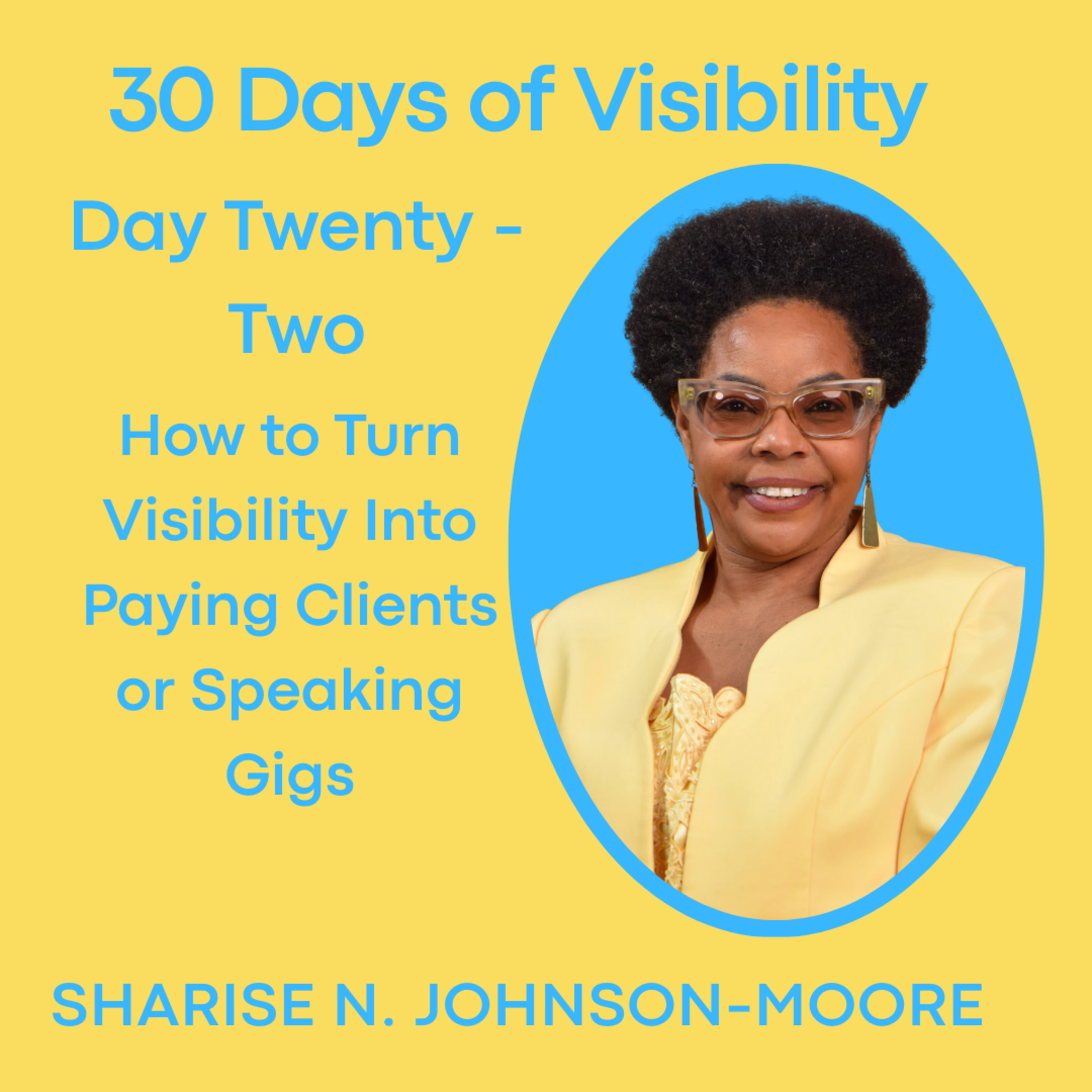 30 Days of Visibility - Day 22 - How to Turn Visibility Into Paying Clients or Speaking Gigs episode artwork