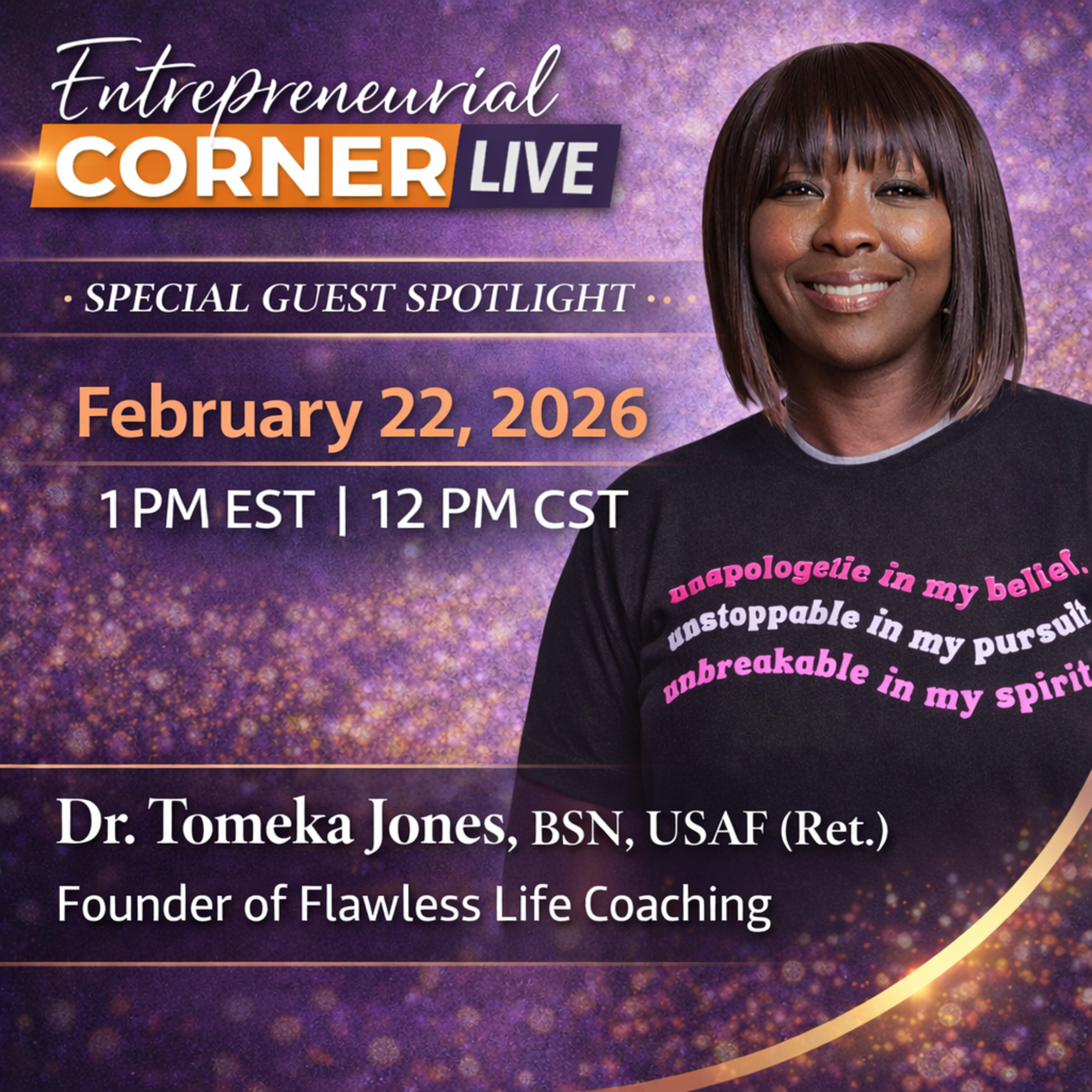 Entrepreneurial Corner Live - Special Guest - Dr. Tomeka Jones  episode artwork