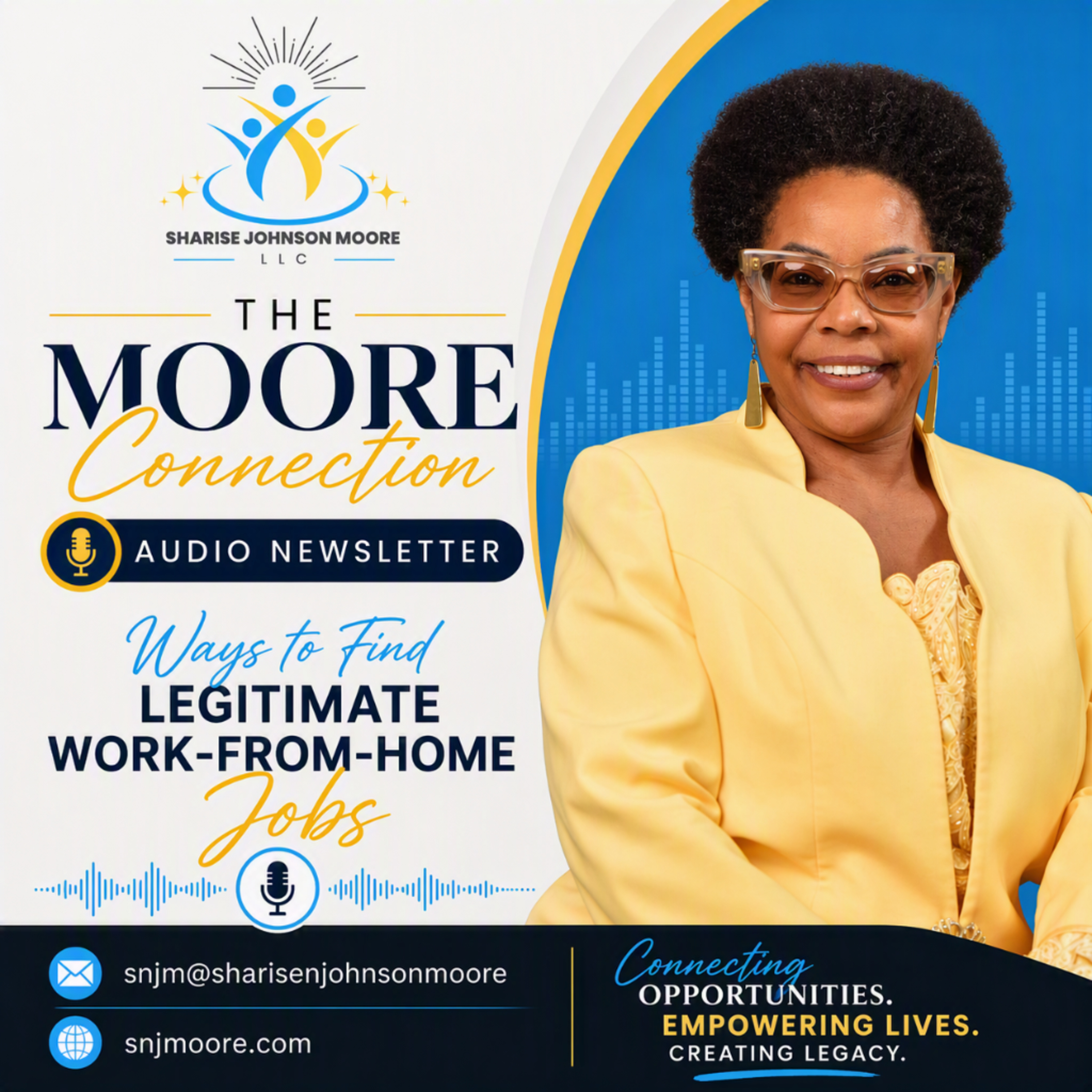 The Moore Connection Audio Newsletter - Ways to Find Legitimate Work-From-Home Jobs episode artwork
