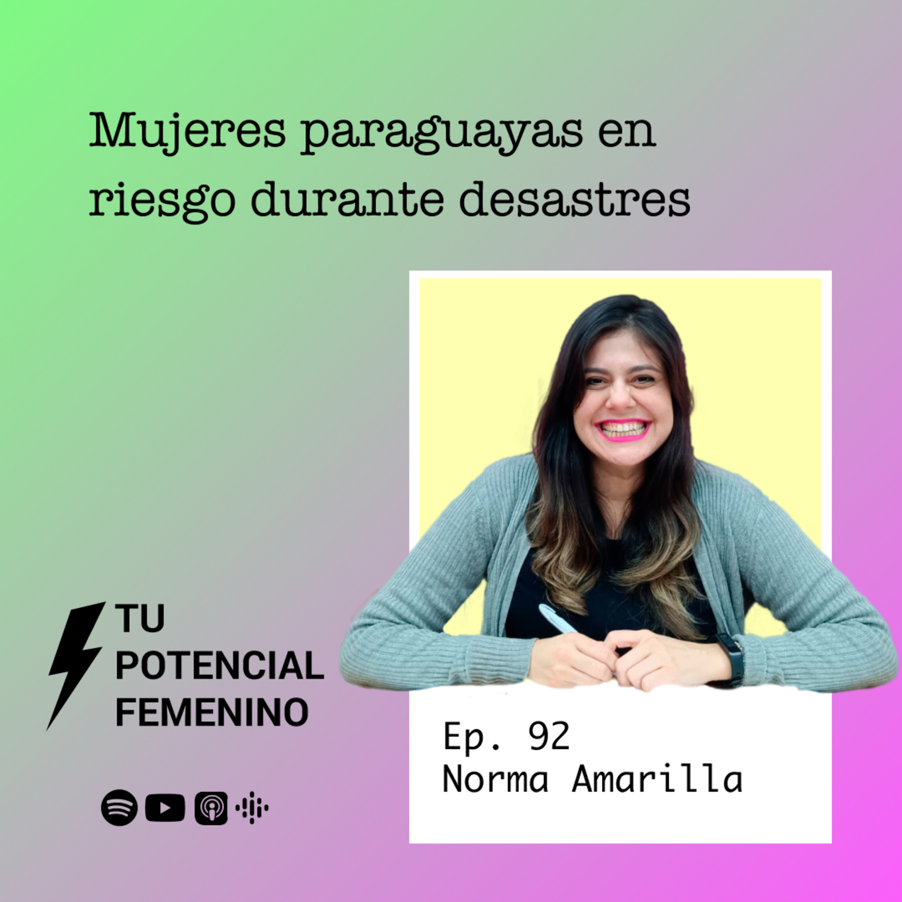 Ep. 92 | Mujeres paraguayas en riesgo durante desastres - con Norma Amarilla - Tu Potencial Femenino